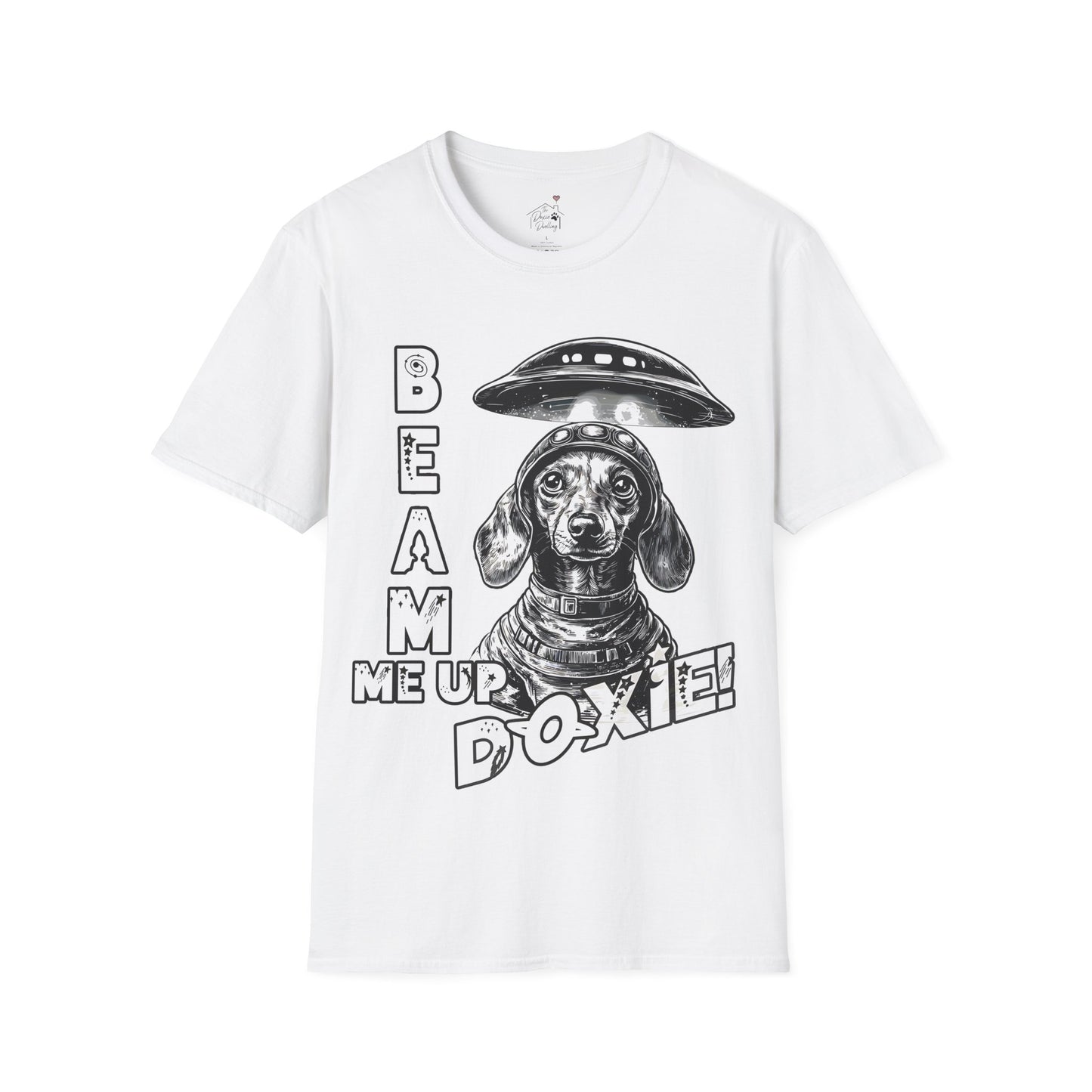 "Blue Beam" Smooth-Haired Dachshund Unisex Softstyle T-Shirt