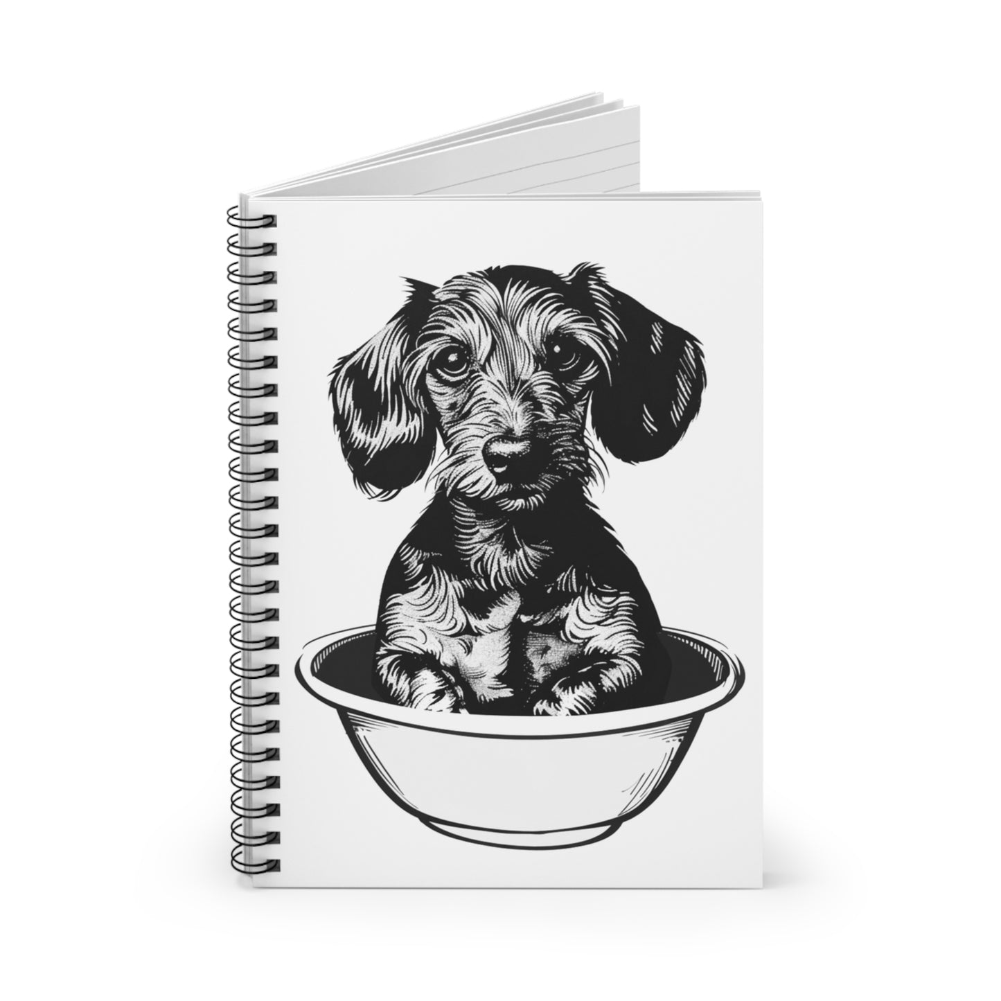 "Wire-Strone" Wire-Haired Dachshund Ruled Line Spiral Notebook