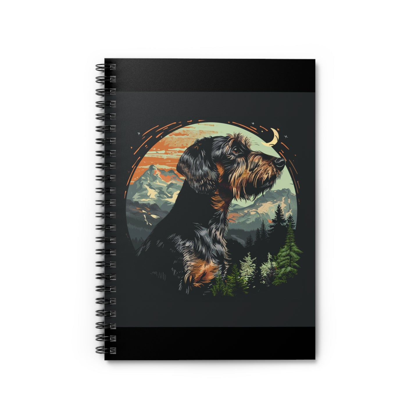 "Howl" Wire-Haired Dachshund Ruled Line Spiral Notebook