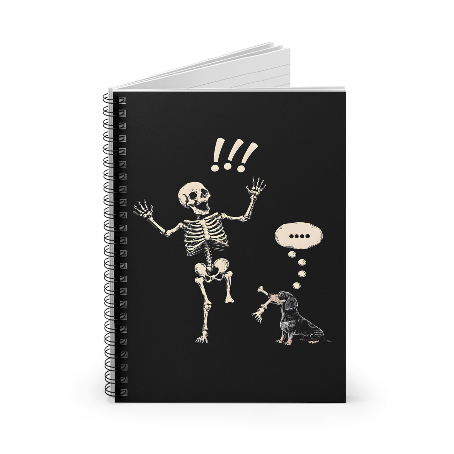 "Aughh!" Black & Tan Smooth-Haired Dachshund Ruled Line Spiral Notebook