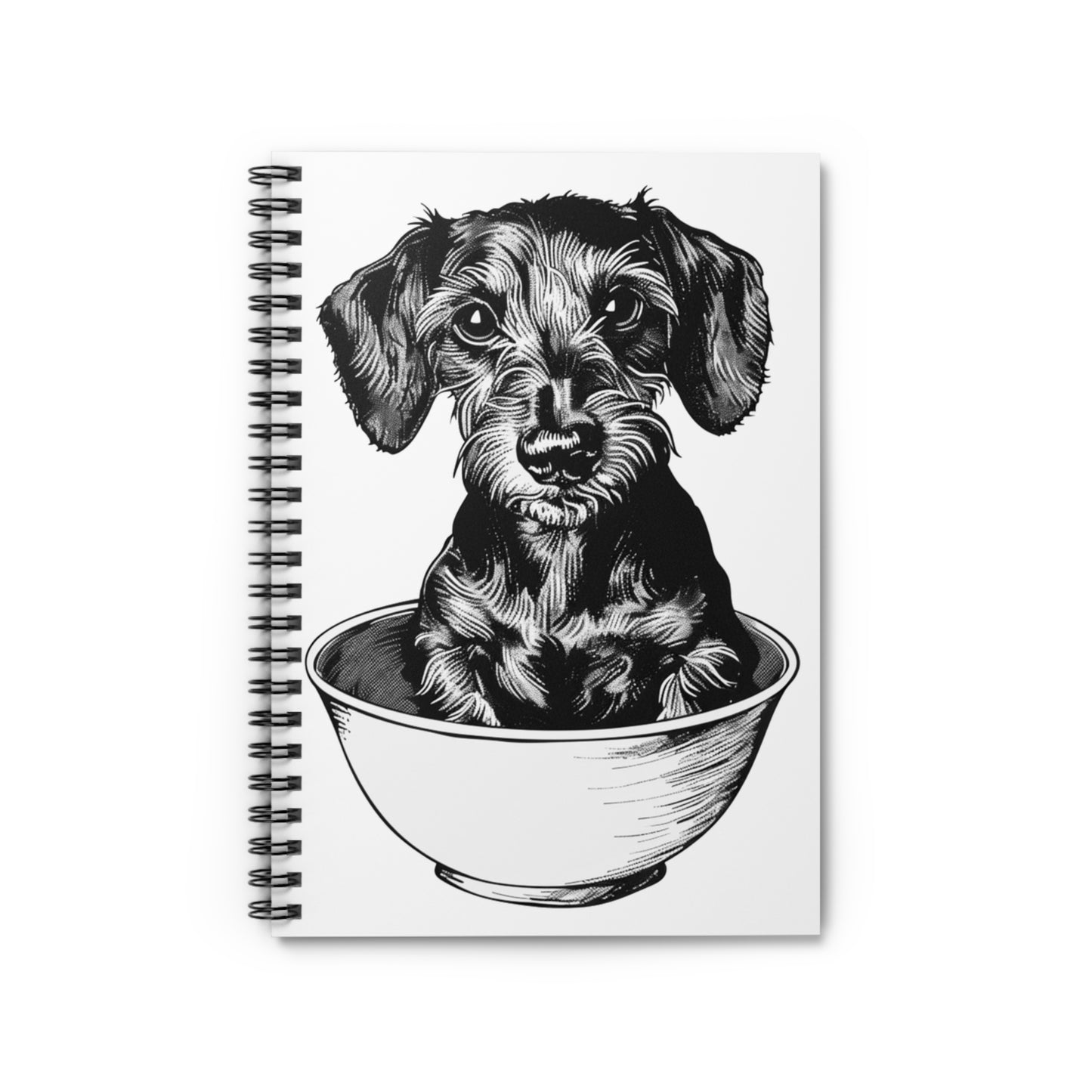 "Strone" Wire-Haired Dachshund Ruled Line Spiral Notebook