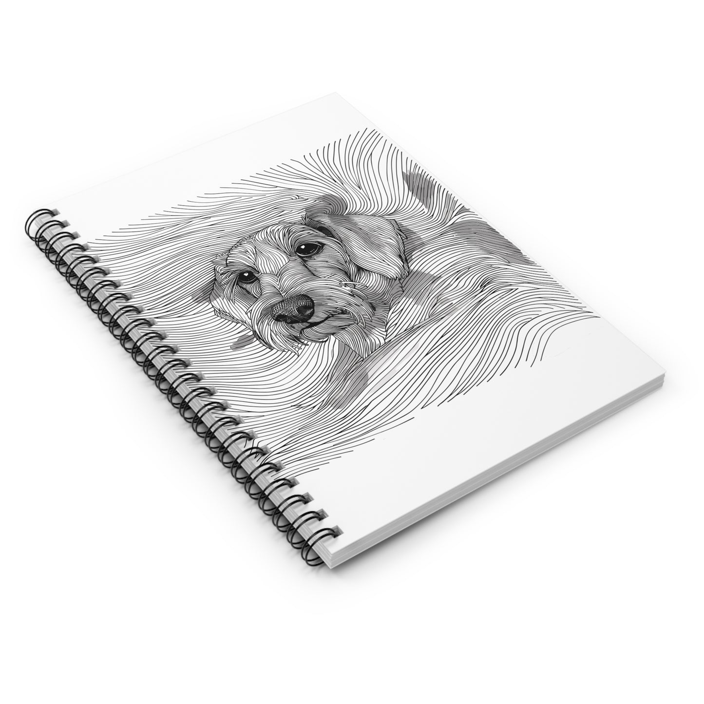 "Wired Joy" Wire-Haired Dachshund Ruled Line Spiral Notebook