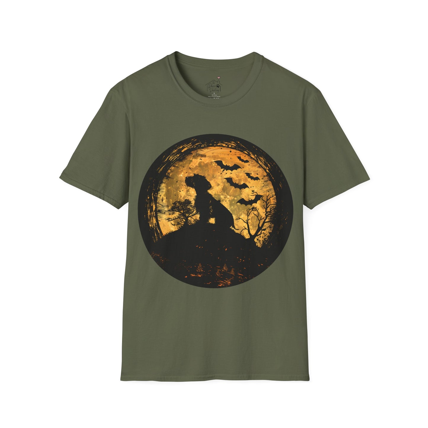 "Moon Child" Wire-Haired Dachshund Halloween Unisex Softstyle T-Shirt