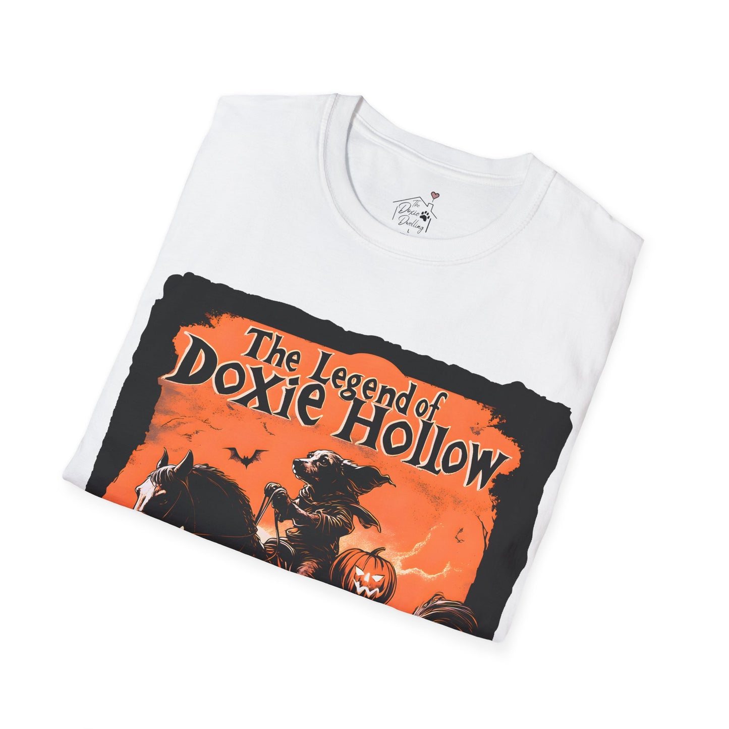 "Long's Hollow" Long-Haired Dachshund Halloween Unisex Softstyle T-Shirt