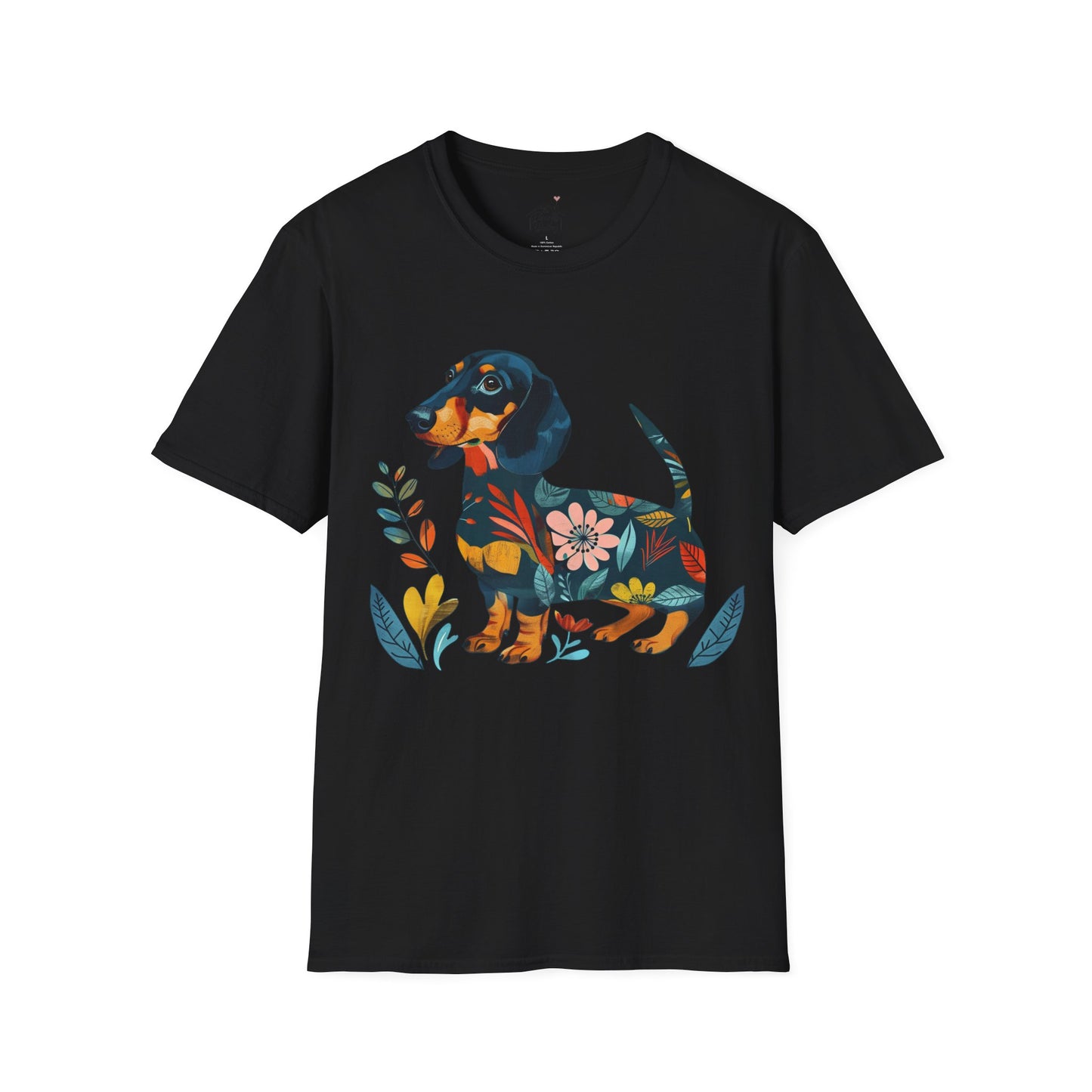 "Fresh" Black & Tan Smooth-Haired Dachshund Unisex Softstyle T-Shirt