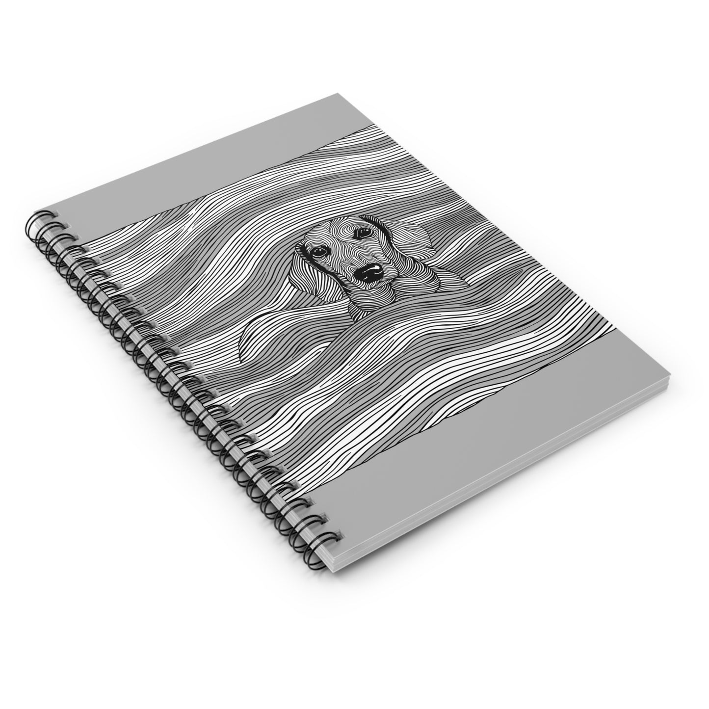 "Smooth Joy" Smooth-Haired Dachshund Ruled Line Spiral Notebook