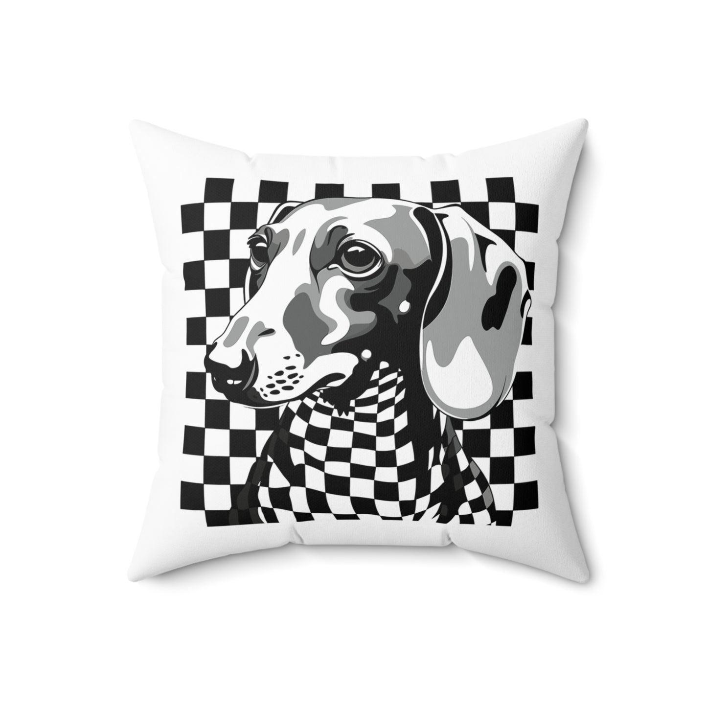 "Check, Please!" Smooth-Haired Dachshund Square Throw Pillow