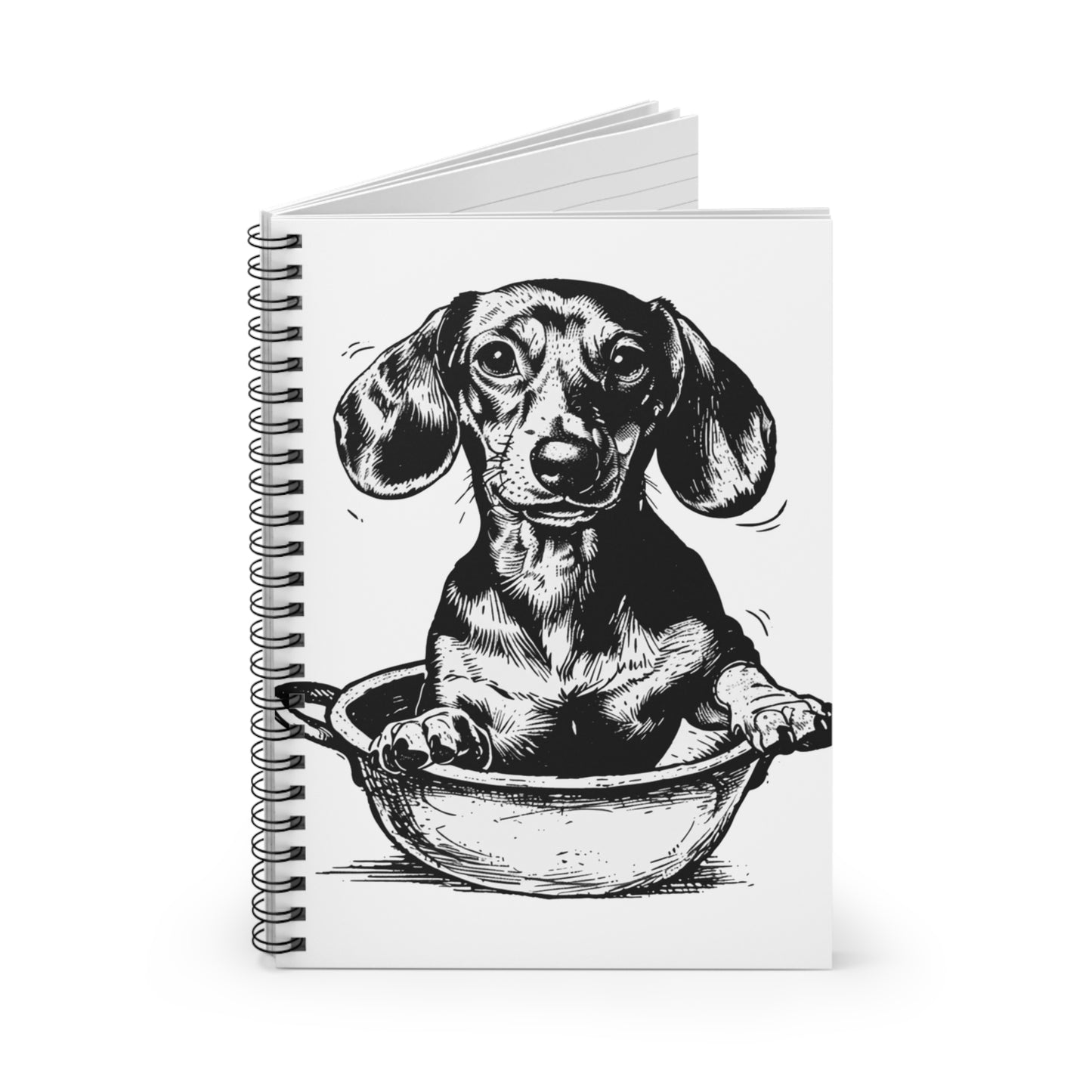 "Wobble" Smooth-Haired Dachshund Ruled Line Spiral Notebook