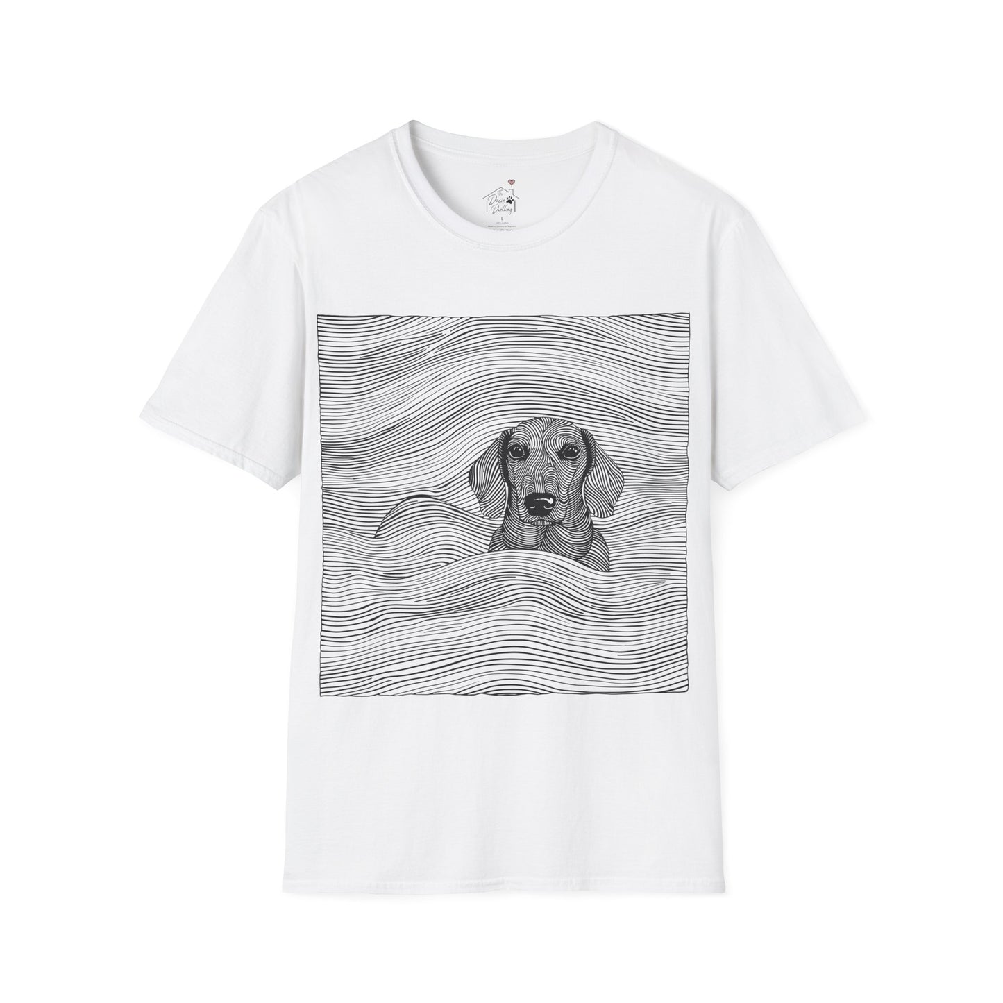 "Smooth Joy" Tan Smooth-Haired Dachshund Unisex Softstyle T-Shirt