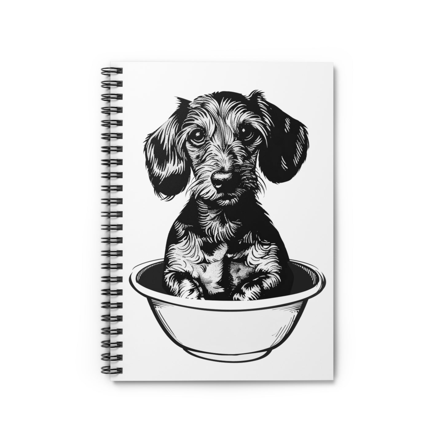 "Wire-Strone" Wire-Haired Dachshund Ruled Line Spiral Notebook
