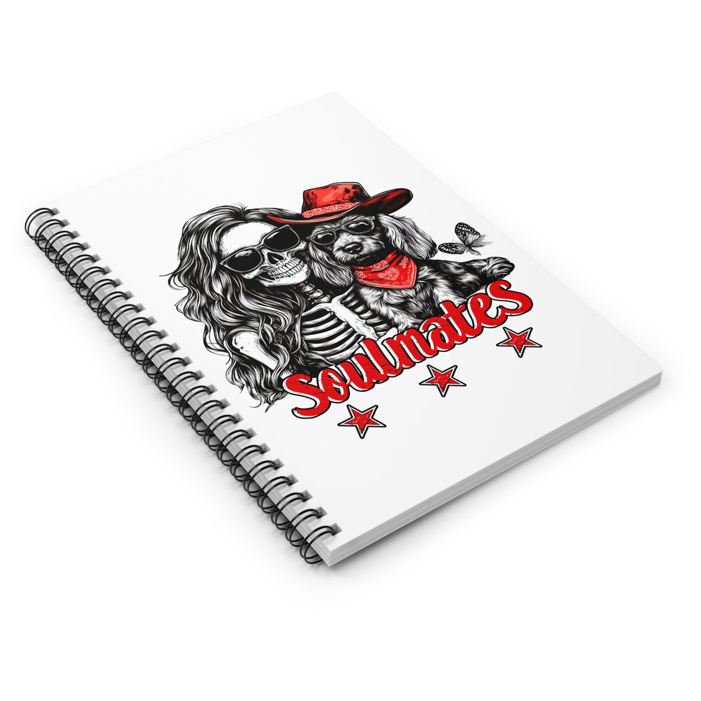 "Wired Soulmates" Wire-Haired Dachshund Ruled Line Spiral Notebook