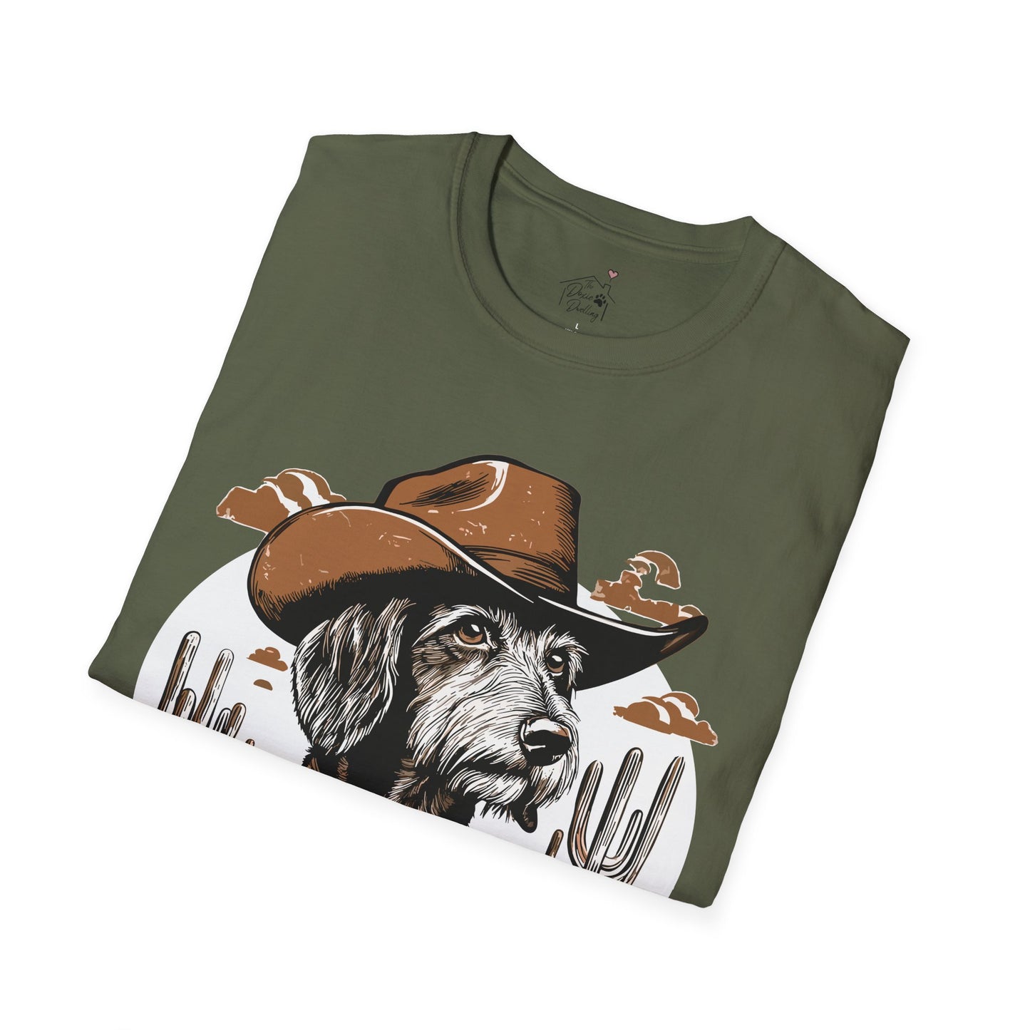 "Wired West" Wire-Haired Dachshund Unisex Softstyle T-Shirt