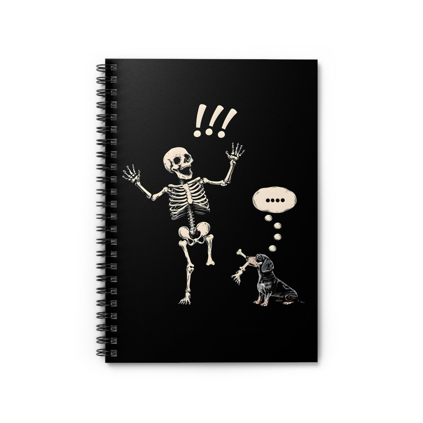 "Aughh!" Black & Tan Smooth-Haired Dachshund Ruled Line Spiral Notebook
