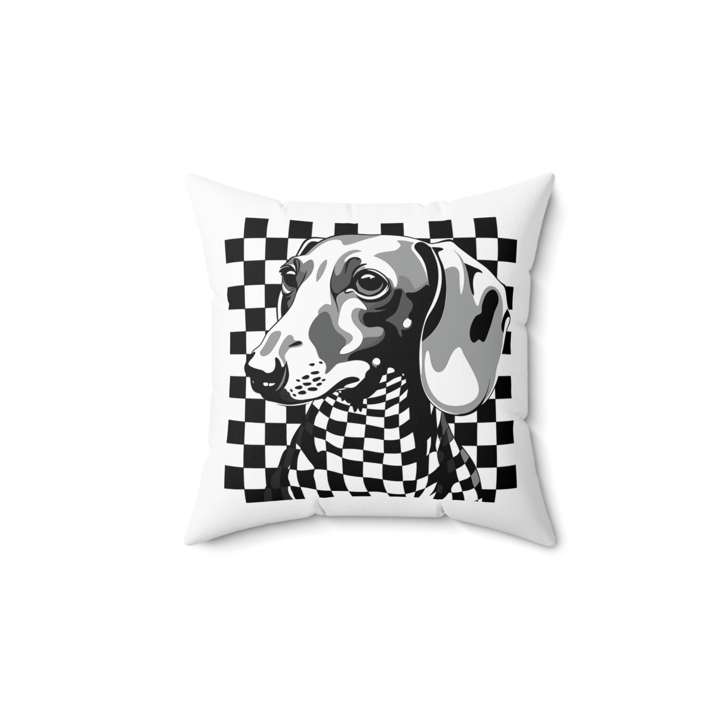 "Check, Please!" Smooth-Haired Dachshund Square Throw Pillow