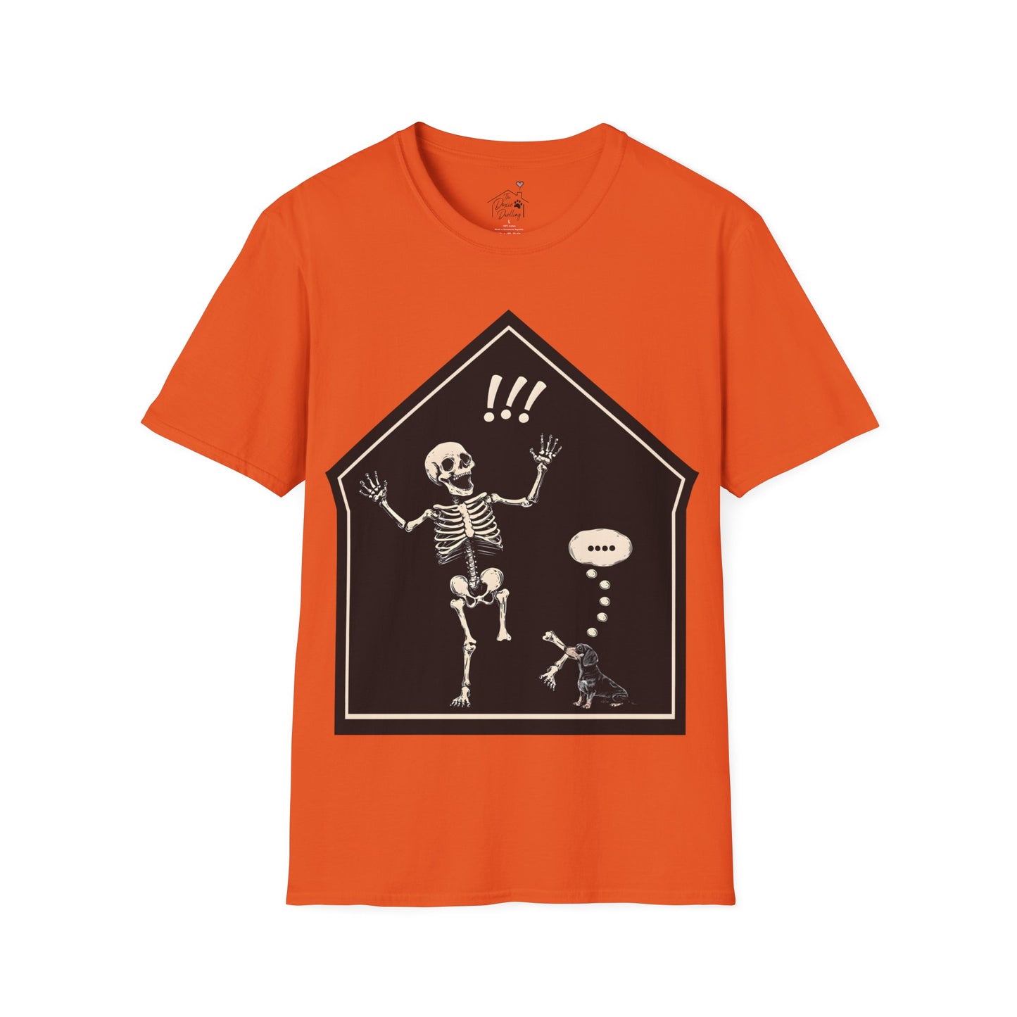 "Aughh!" Smooth-Haired Dachshund Halloween Unisex Softstyle T-Shirt