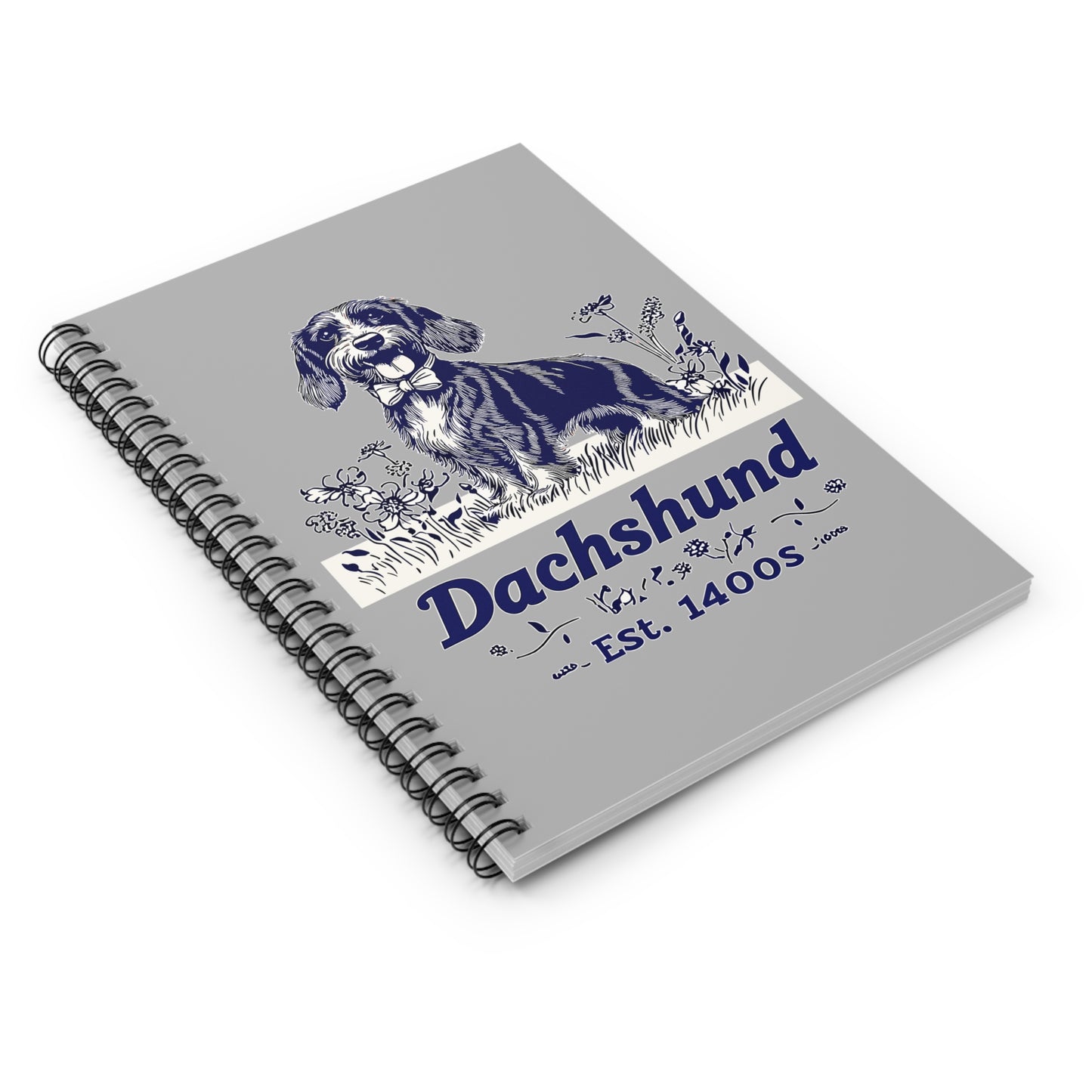 "Circa" Wire-Haired Dachshund Ruled Line Spiral Notebook