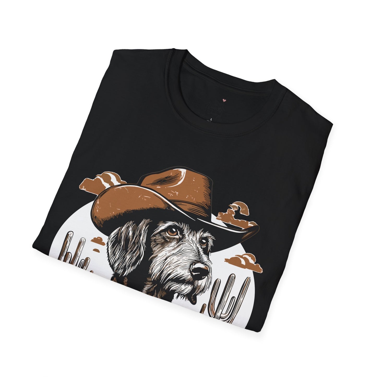 "Wired West" Wire-Haired Dachshund Unisex Softstyle T-Shirt