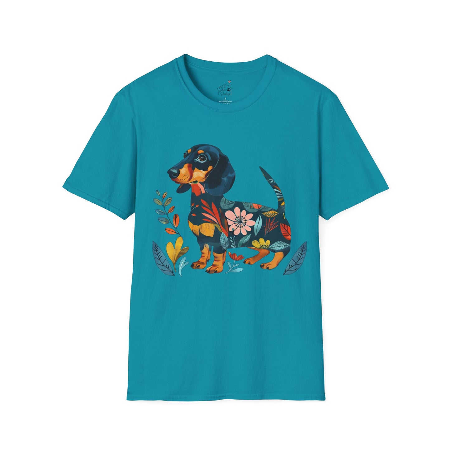 "Fresh" Black & Tan Smooth-Haired Dachshund Unisex Softstyle T-Shirt