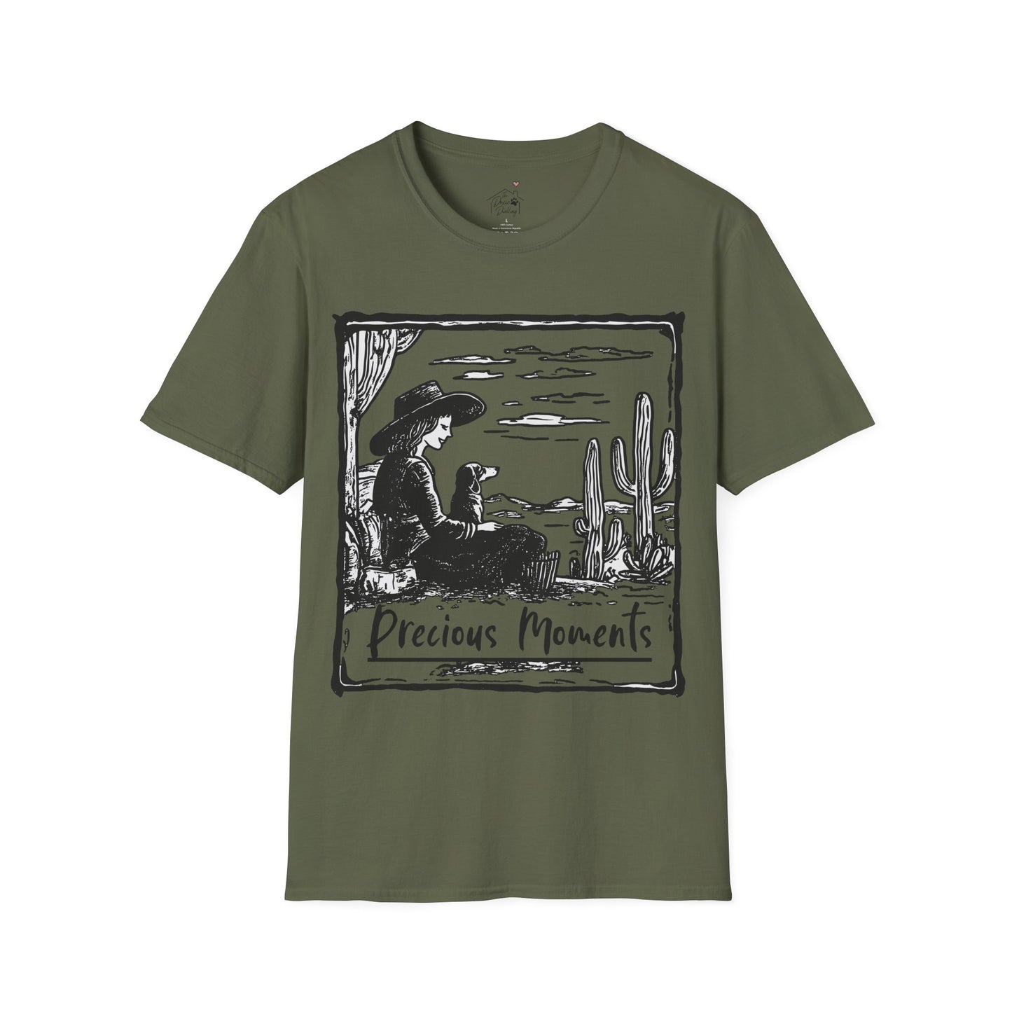 "Precious Moments" Smooth-Haired Dachshund Unisex Softstyle T-Shirt