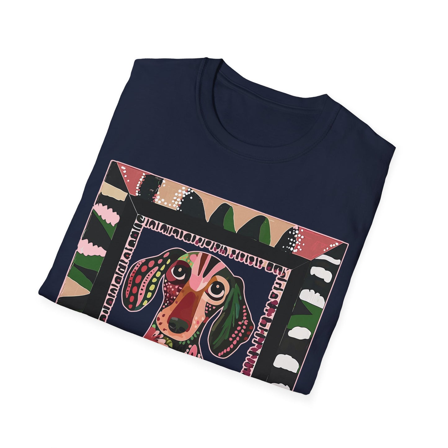 "Smooth Wacky Frame" Smooth-Haired Unisex Softstyle T-Shirt