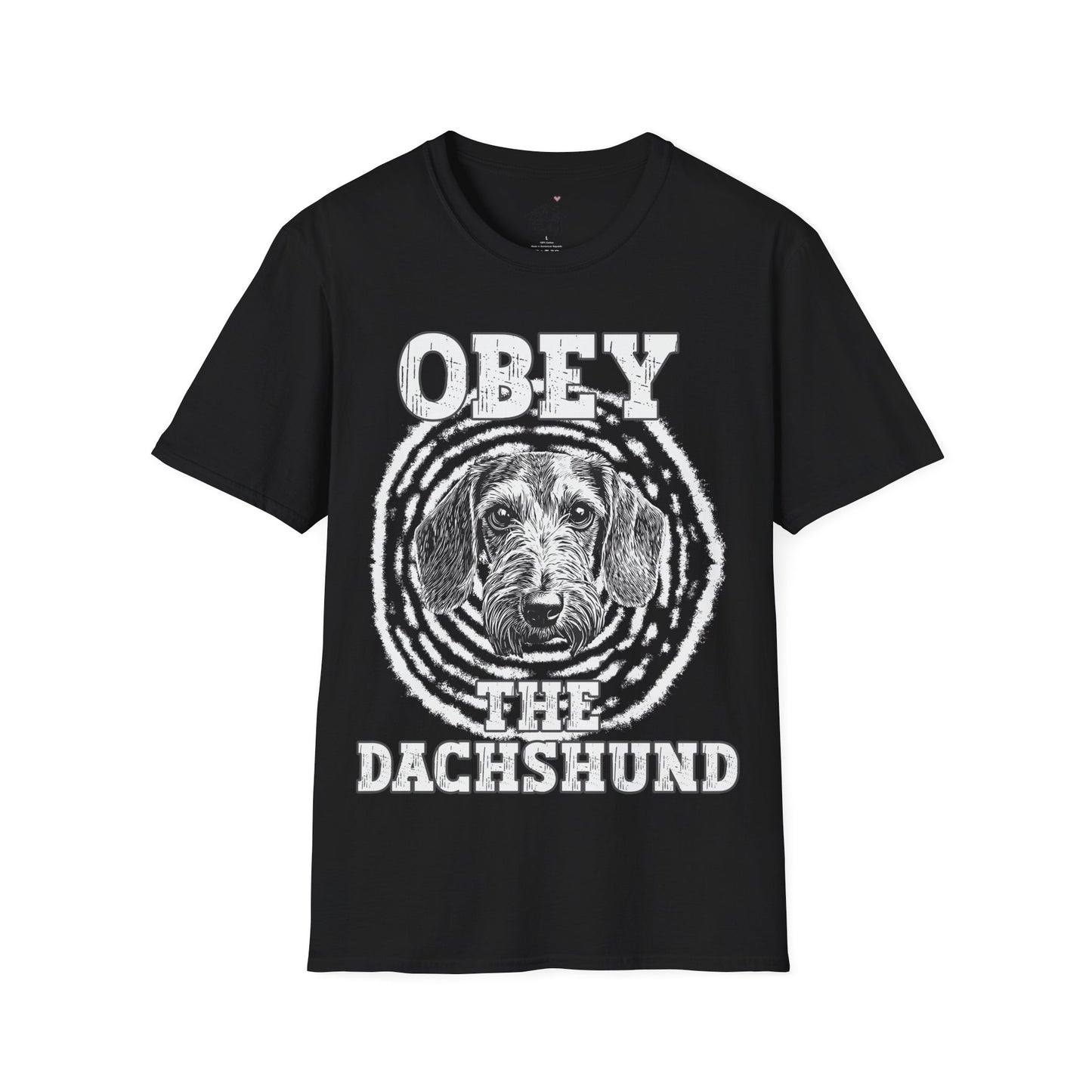 "Obey" Wire-Haired Dachshund Unisex Softstyle T-Shirt