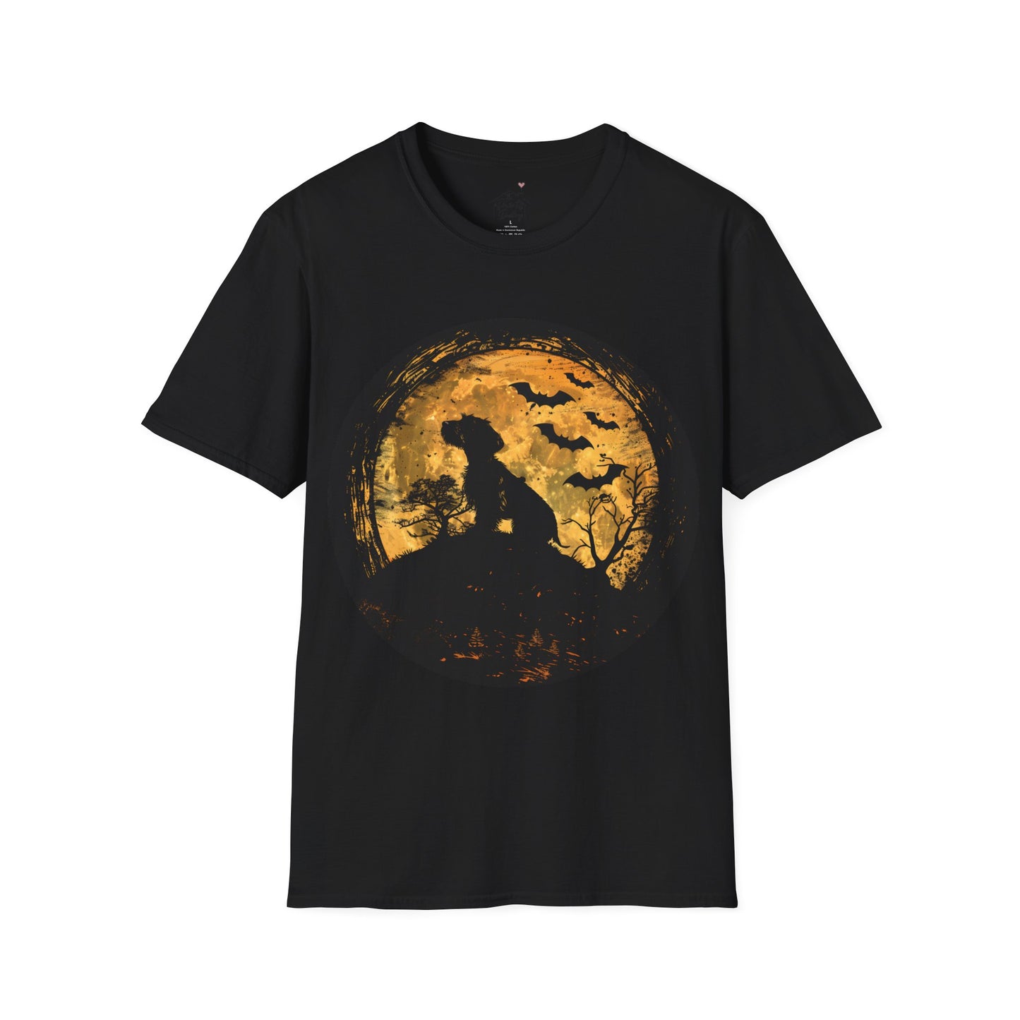 "Moon Child" Wire-Haired Dachshund Halloween Unisex Softstyle T-Shirt