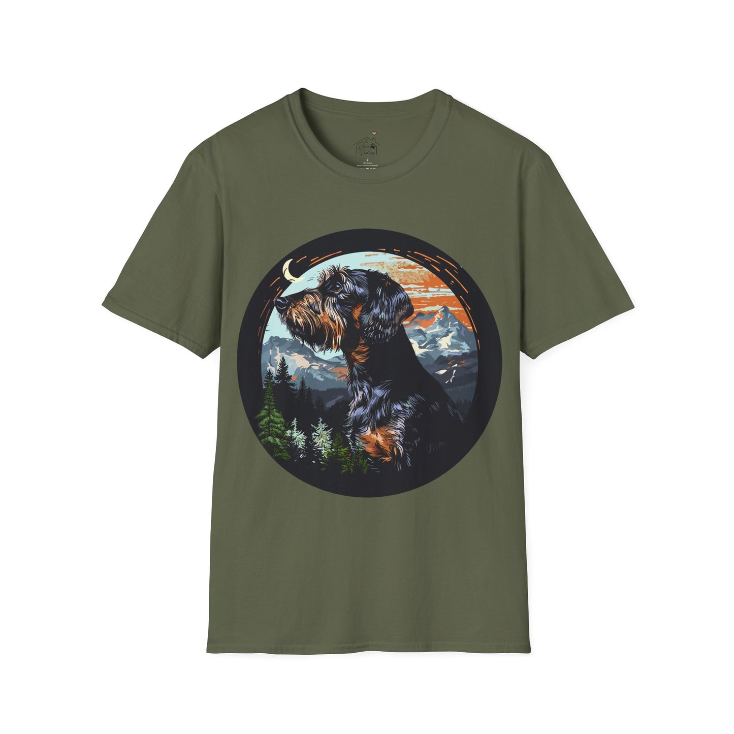 "Howl" Wire-Haired Dachshund Unisex Softstyle T-Shirt