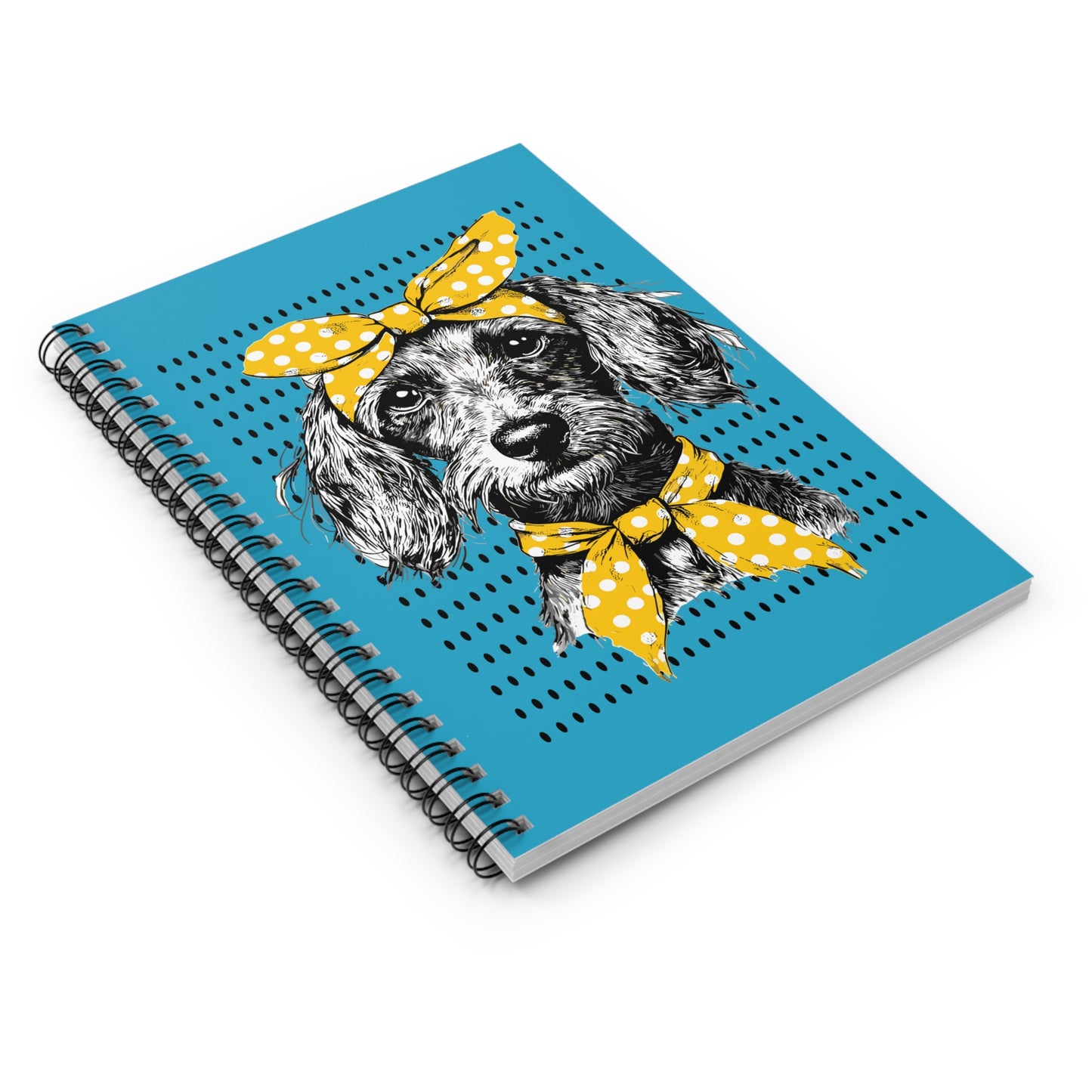 "Bikini" Wire-Haired Dachshund Ruled Line Spiral Notebook
