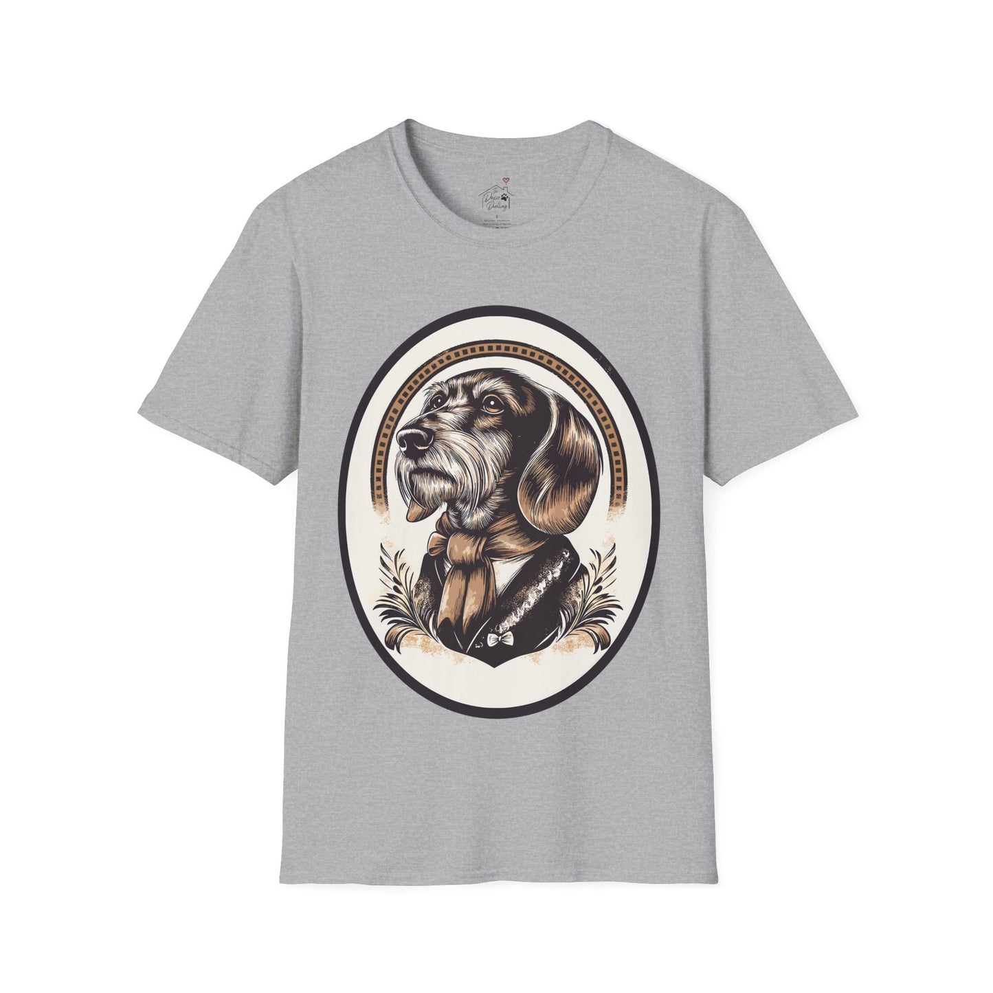 "Distinguished Gentleman" Wire-Haired Dachshund Unisex Softstyle T-Shirt