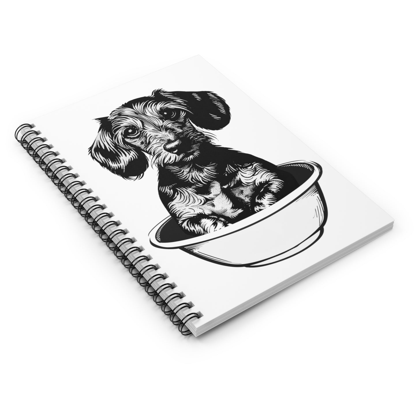 "Wire-Strone" Wire-Haired Dachshund Ruled Line Spiral Notebook