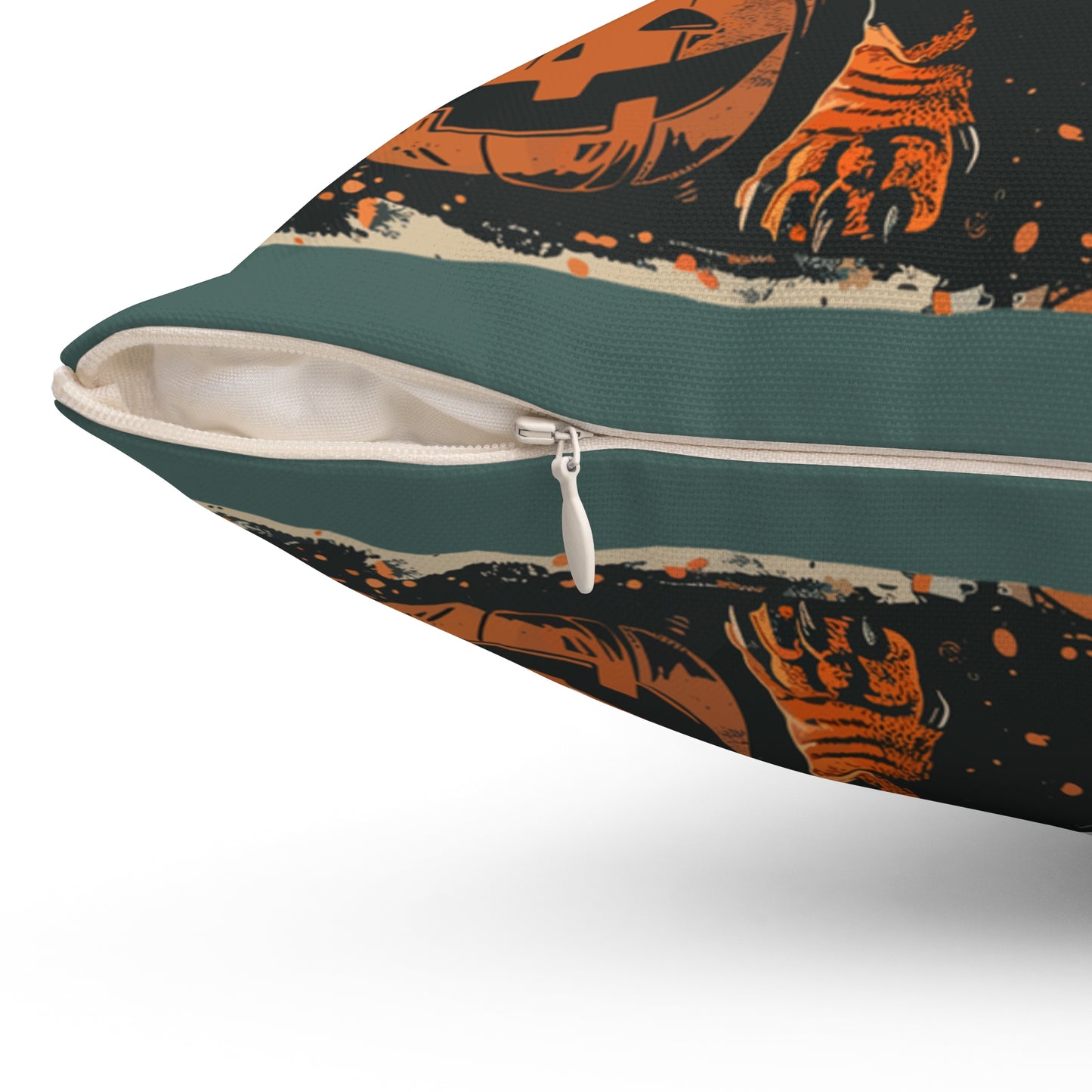 #9 Halloween Inspired Black & Tan Smooth-Haired Dachshund Throw Pillow