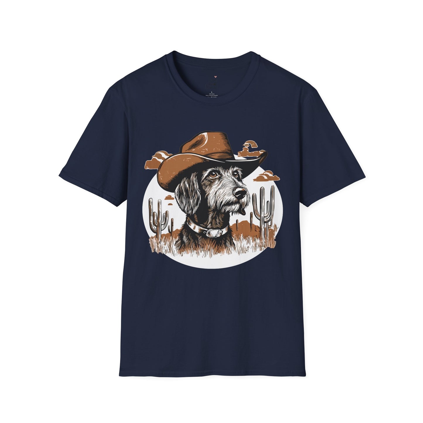 "Wired West" Wire-Haired Dachshund Unisex Softstyle T-Shirt
