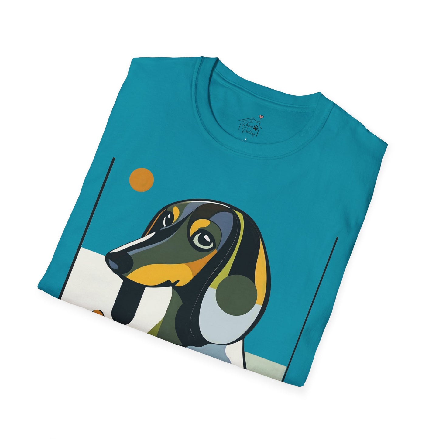 "Long Haus" Long-Haired Dachshund Unisex Softstyle T-Shirt