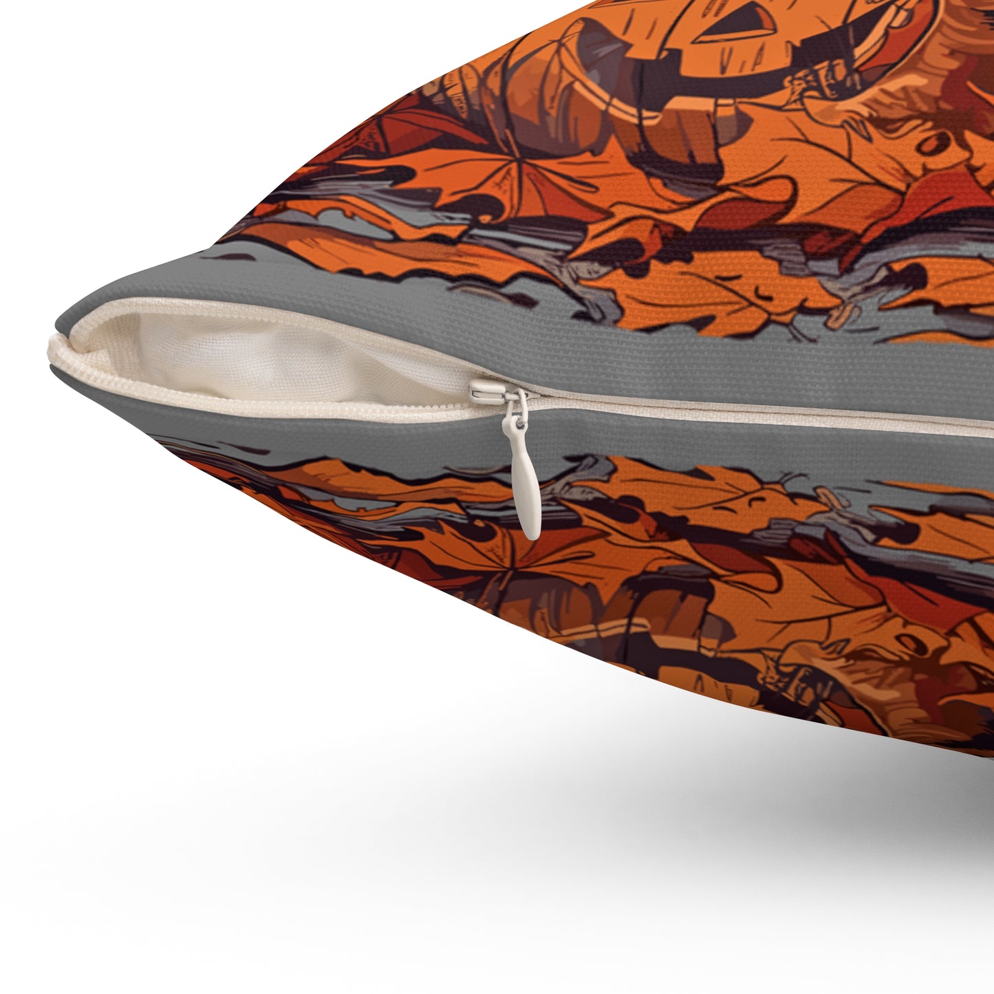 #24 Halloween Inspired Red Long-Haired Dachshund Throw Pillow