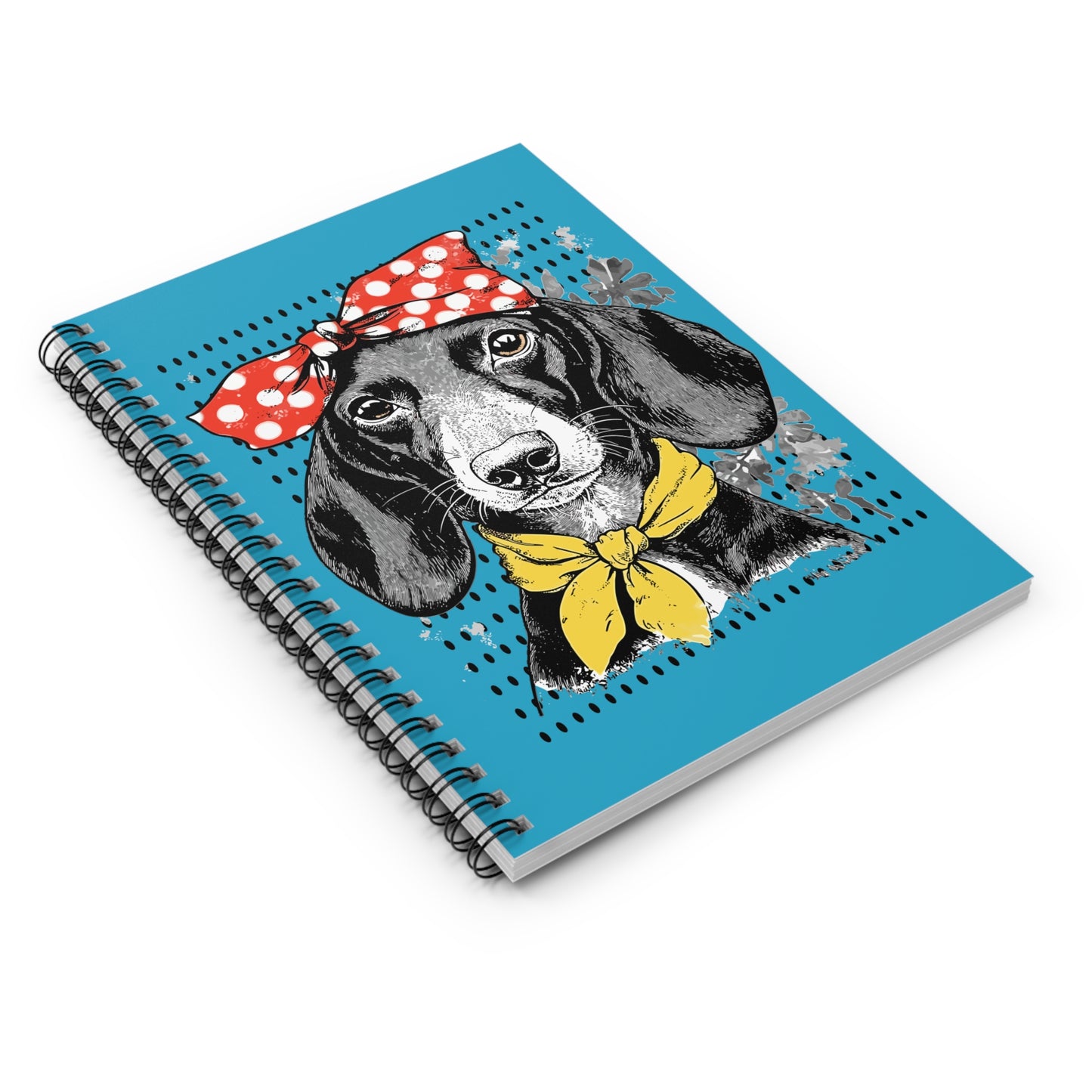 "Rosie" Black & Tan Smooth-Haired Dachshund Ruled Line Spiral Notebook