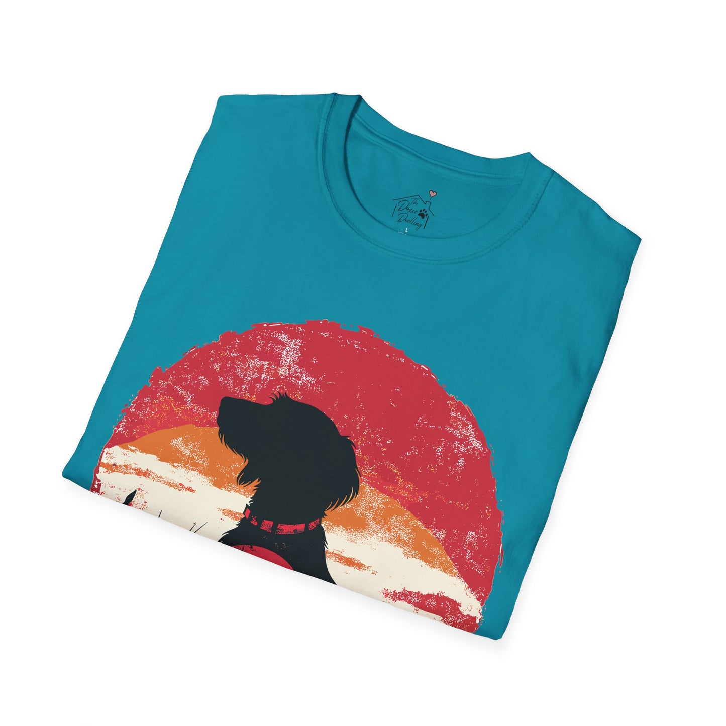 "Wired Sunset" Wire-Haired Dachshund Unisex Softstyle T-Shirt