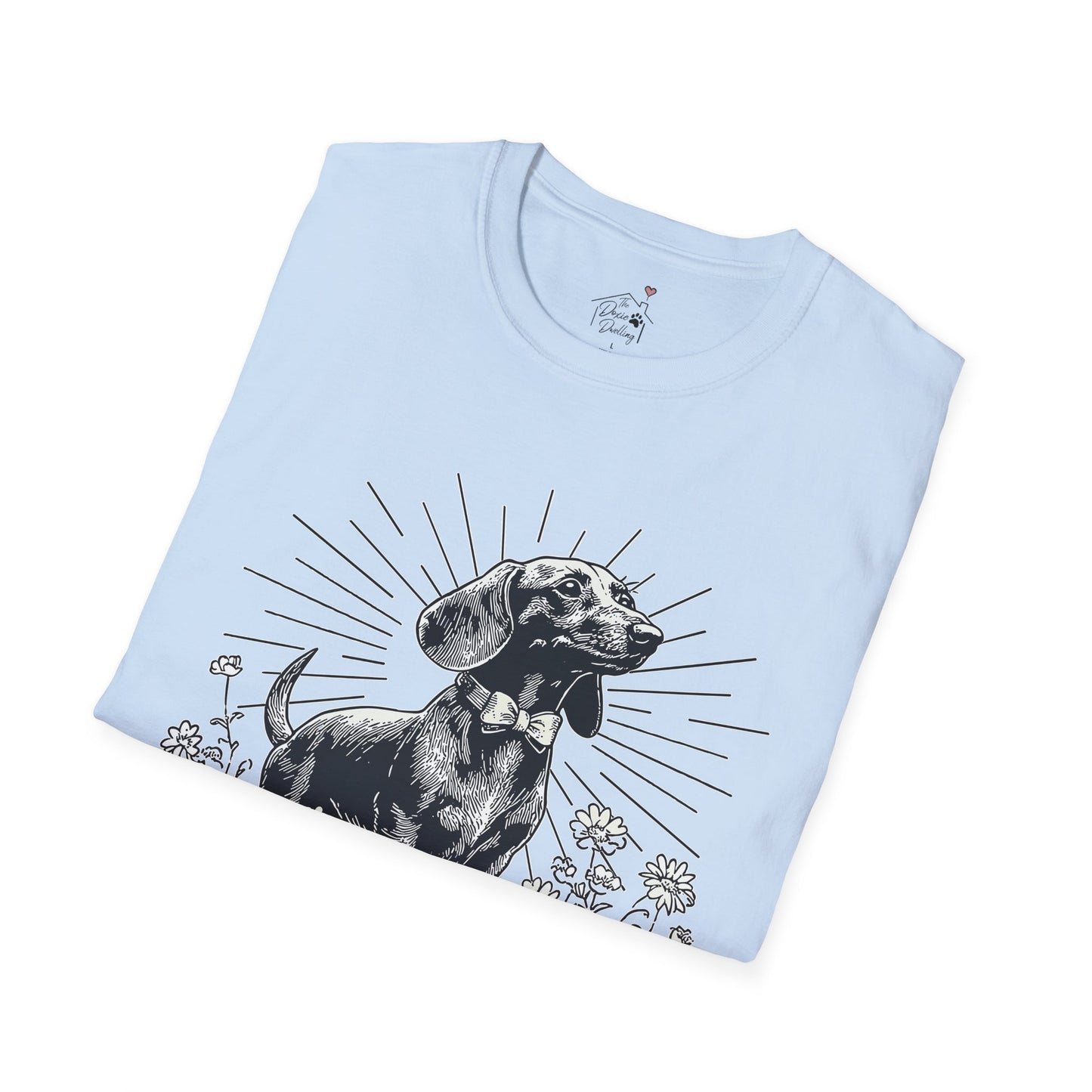 "Circa" Smooth-Haired Dachshund Unisex Softstyle T-Shirt