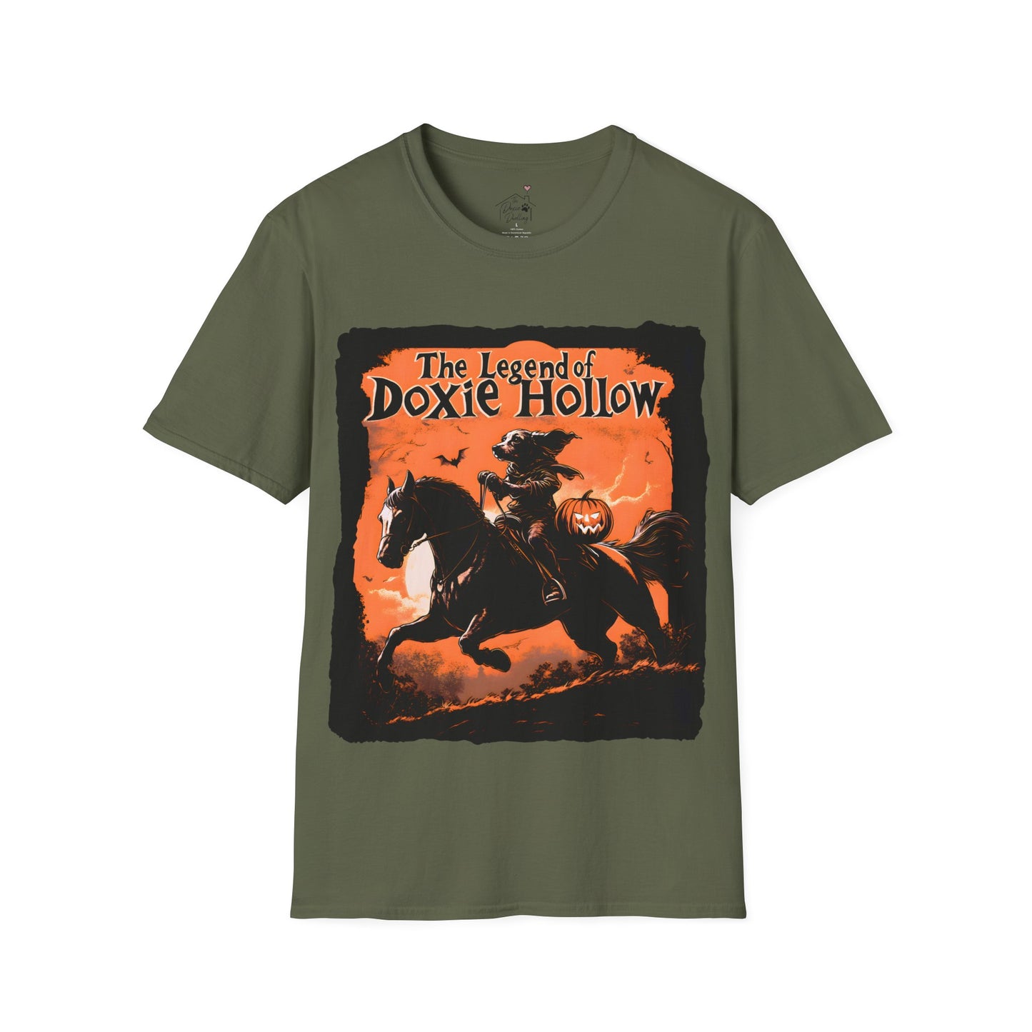 "Long's Hollow" Long-Haired Dachshund Halloween Unisex Softstyle T-Shirt
