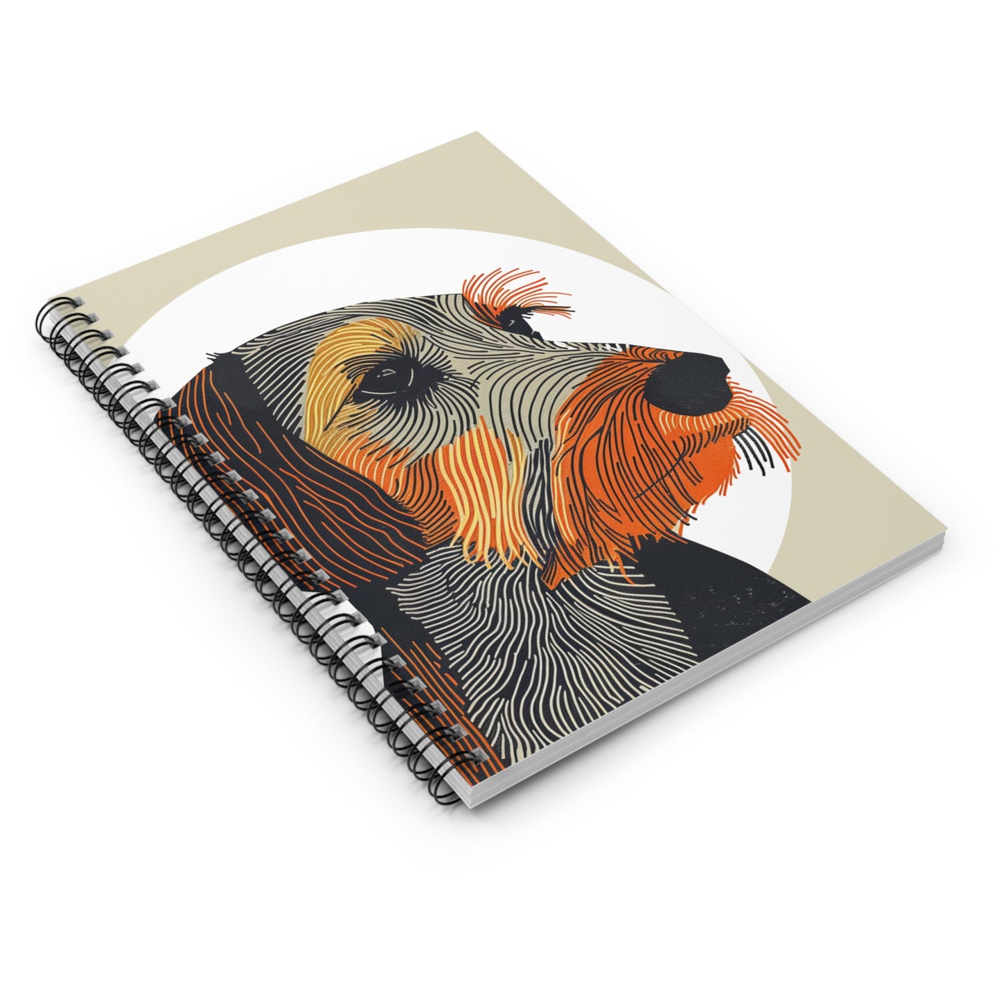 "Spotlight" Wire-Haired Dachshund Ruled Line Spiral Notebook