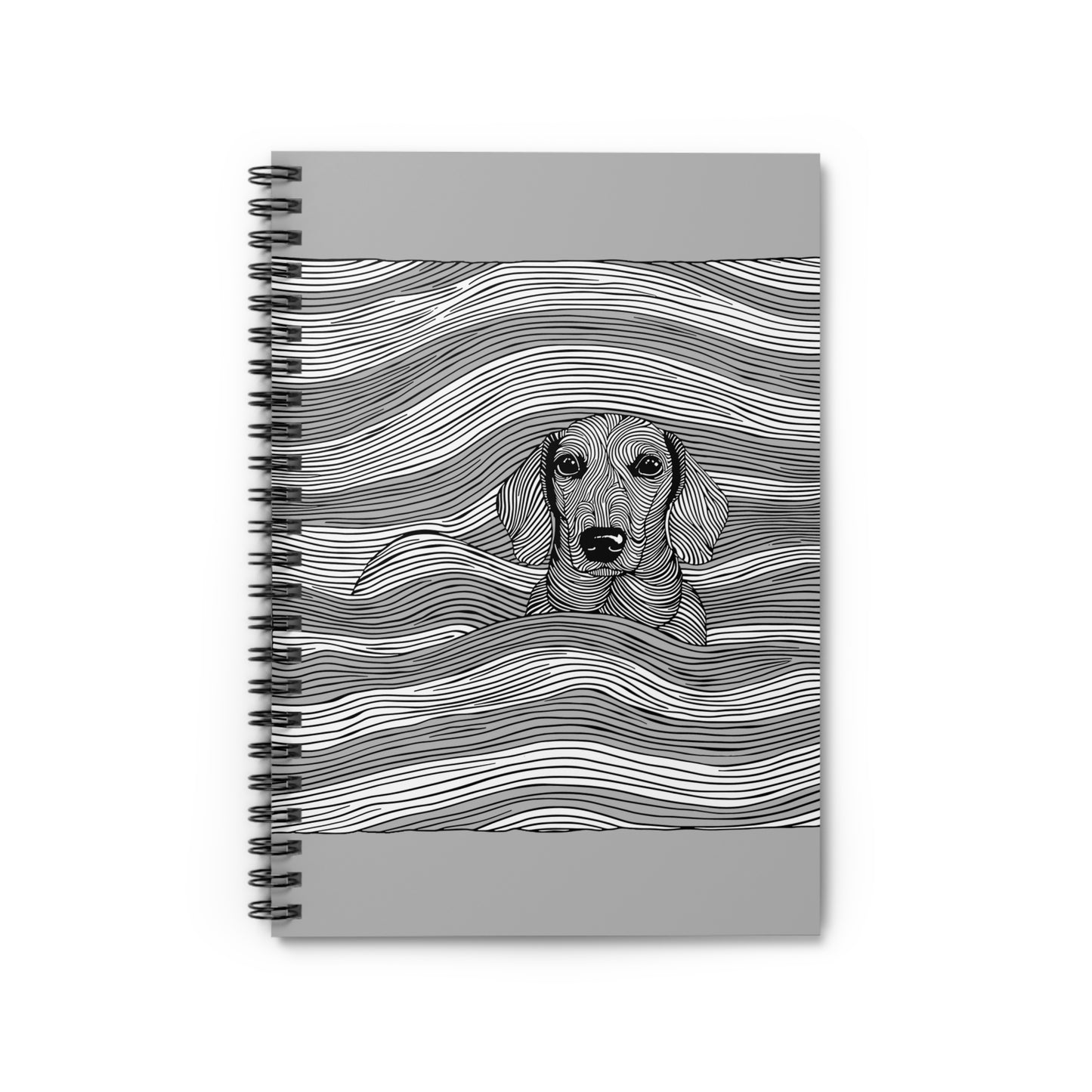 "Smooth Joy" Smooth-Haired Dachshund Ruled Line Spiral Notebook