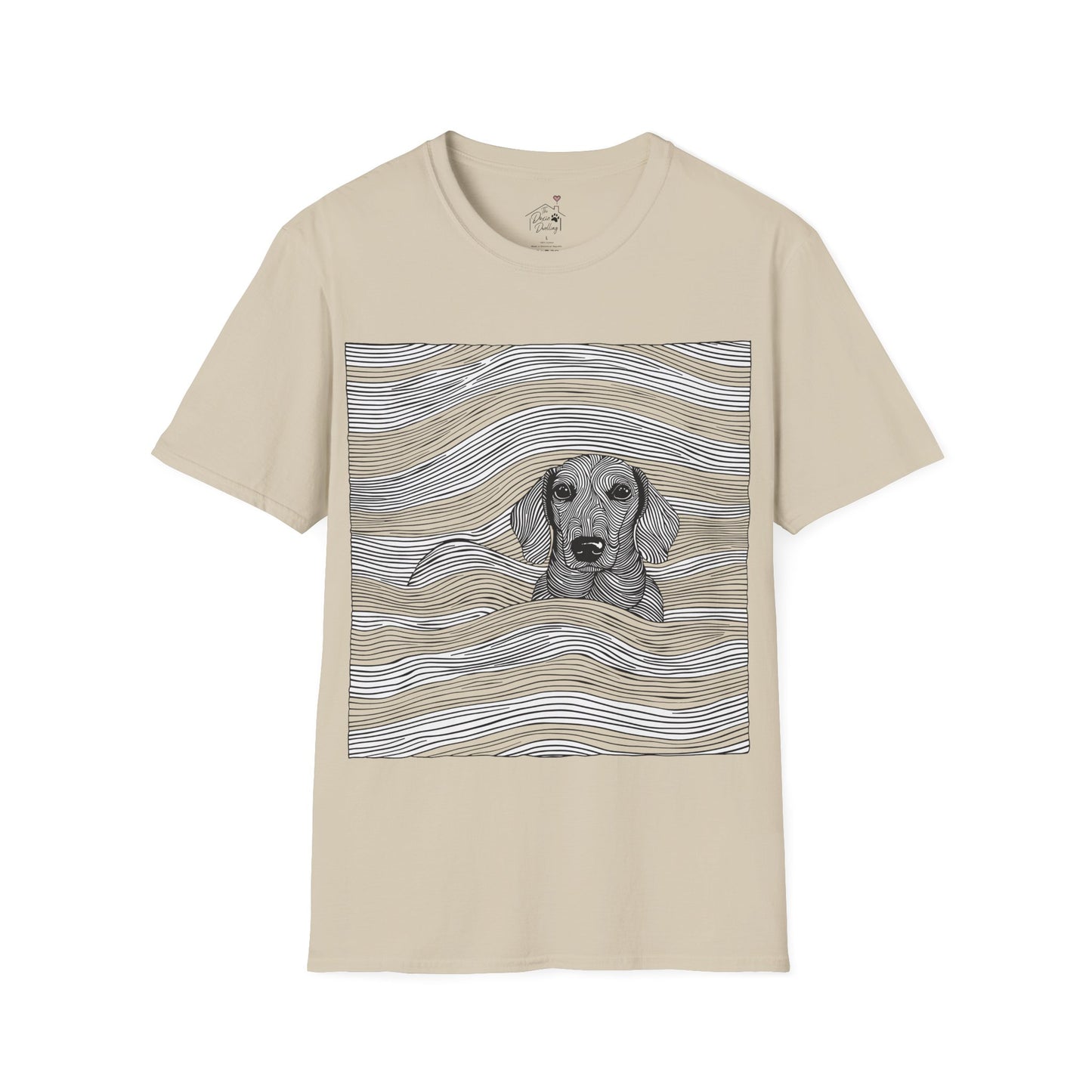 "Smooth Joy" Tan Smooth-Haired Dachshund Unisex Softstyle T-Shirt