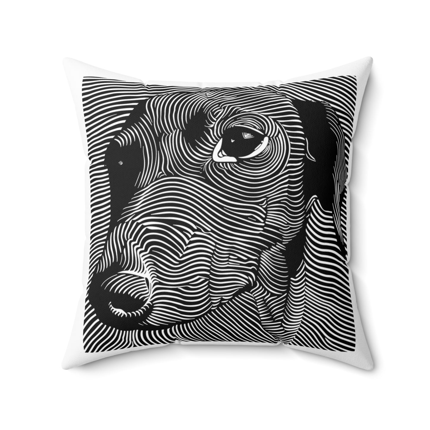 "Maze" Smooth-Haired Dachshund Square Throw Pillow