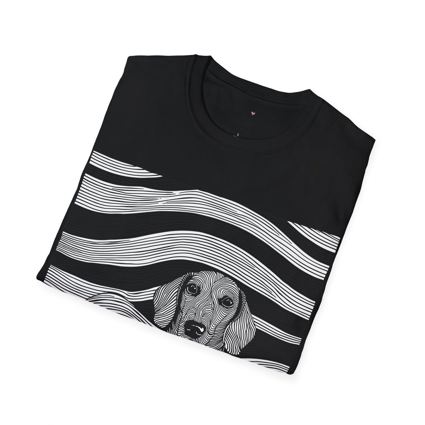 "Smooth Joy" Tan Smooth-Haired Dachshund Unisex Softstyle T-Shirt