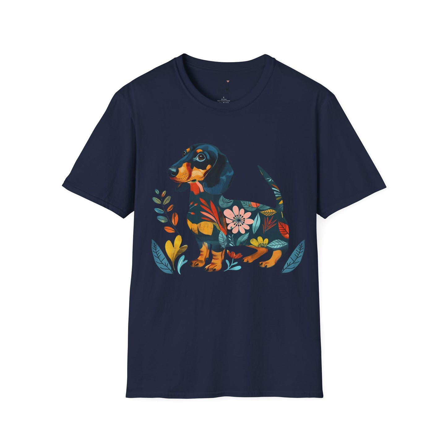 "Fresh" Black & Tan Smooth-Haired Dachshund Unisex Softstyle T-Shirt