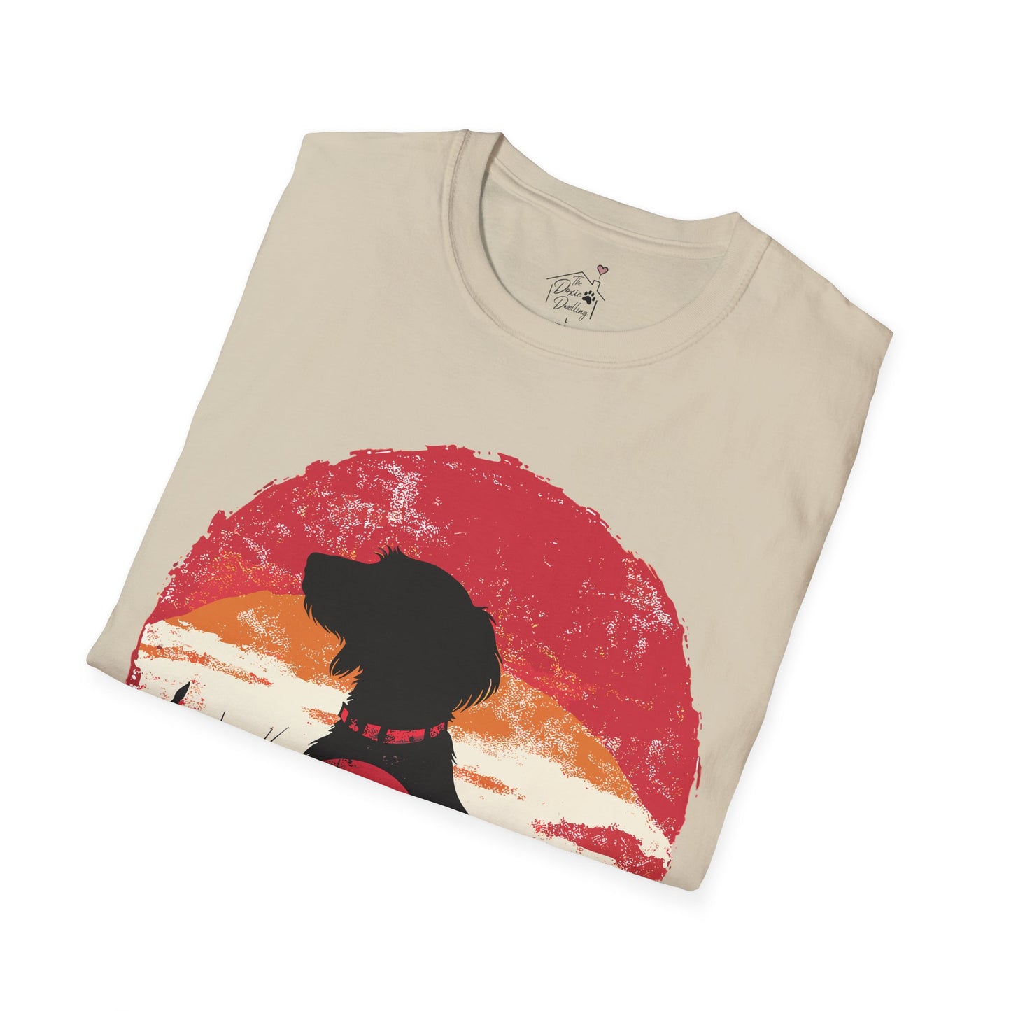 "Wired Sunset" Wire-Haired Dachshund Unisex Softstyle T-Shirt