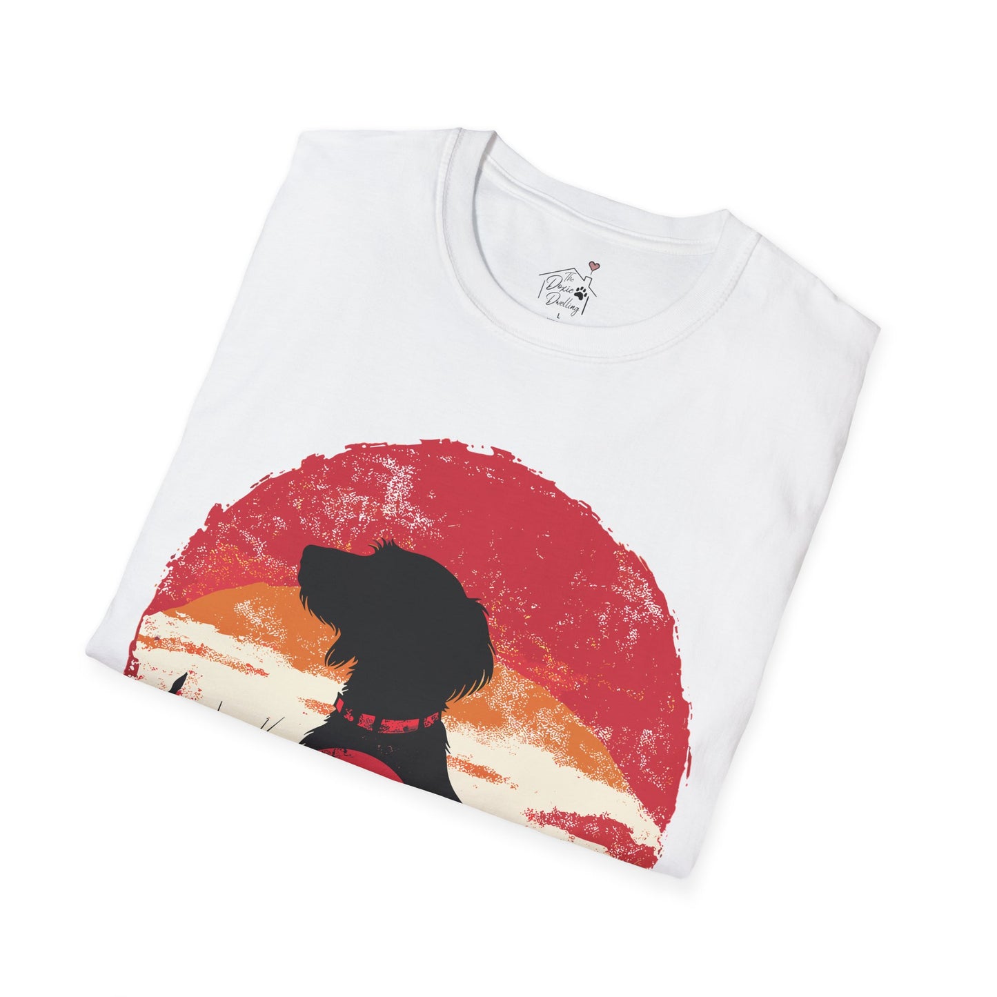 "Wired Sunset" Wire-Haired Dachshund Unisex Softstyle T-Shirt