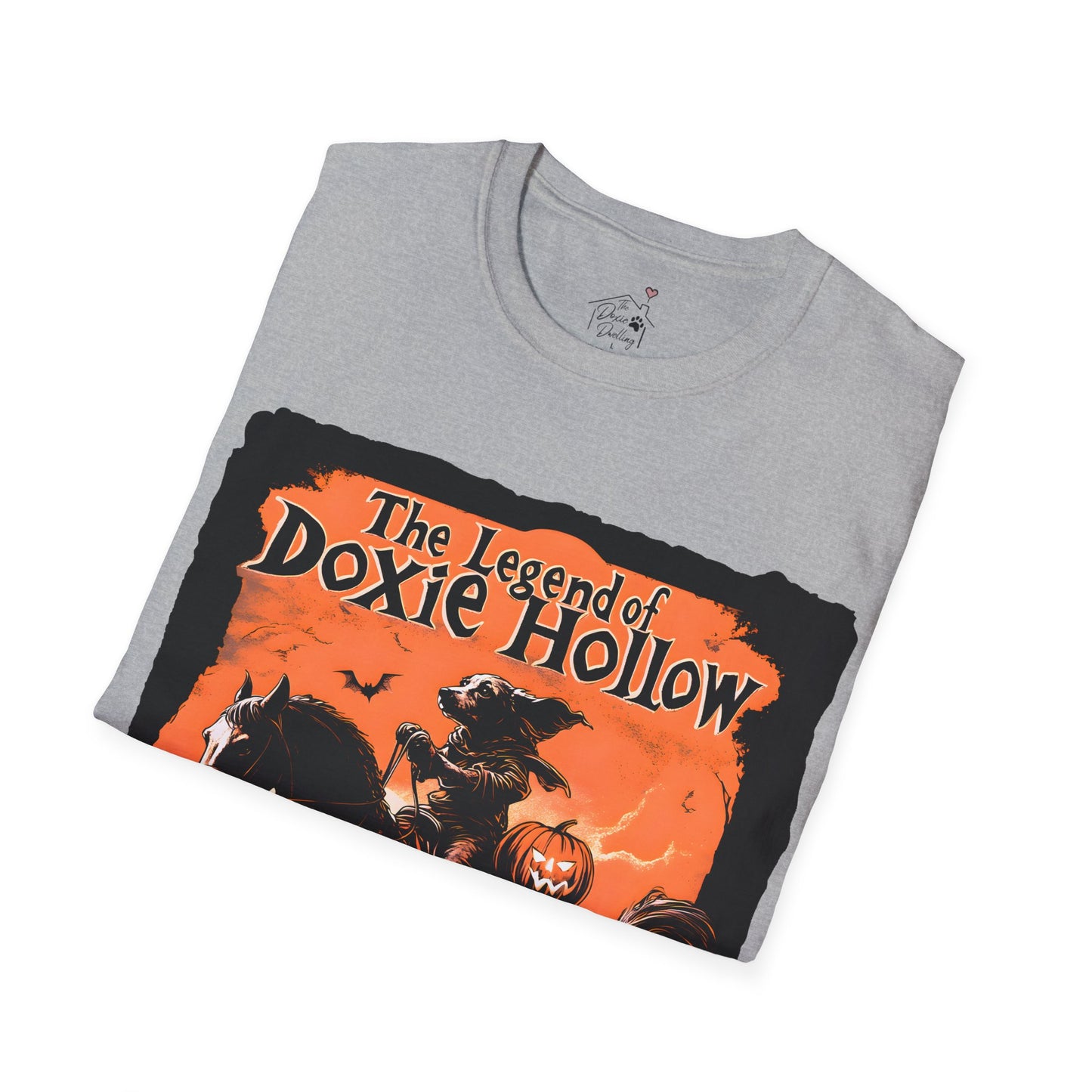"Long's Hollow" Long-Haired Dachshund Halloween Unisex Softstyle T-Shirt