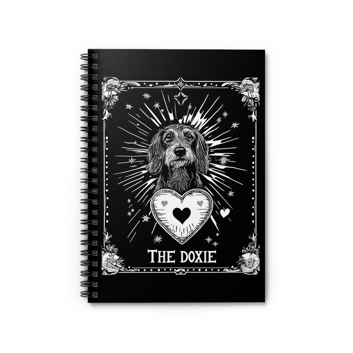 "Wire Tarot" Wire-Haired Dachshund Ruled Line Spiral Notebook