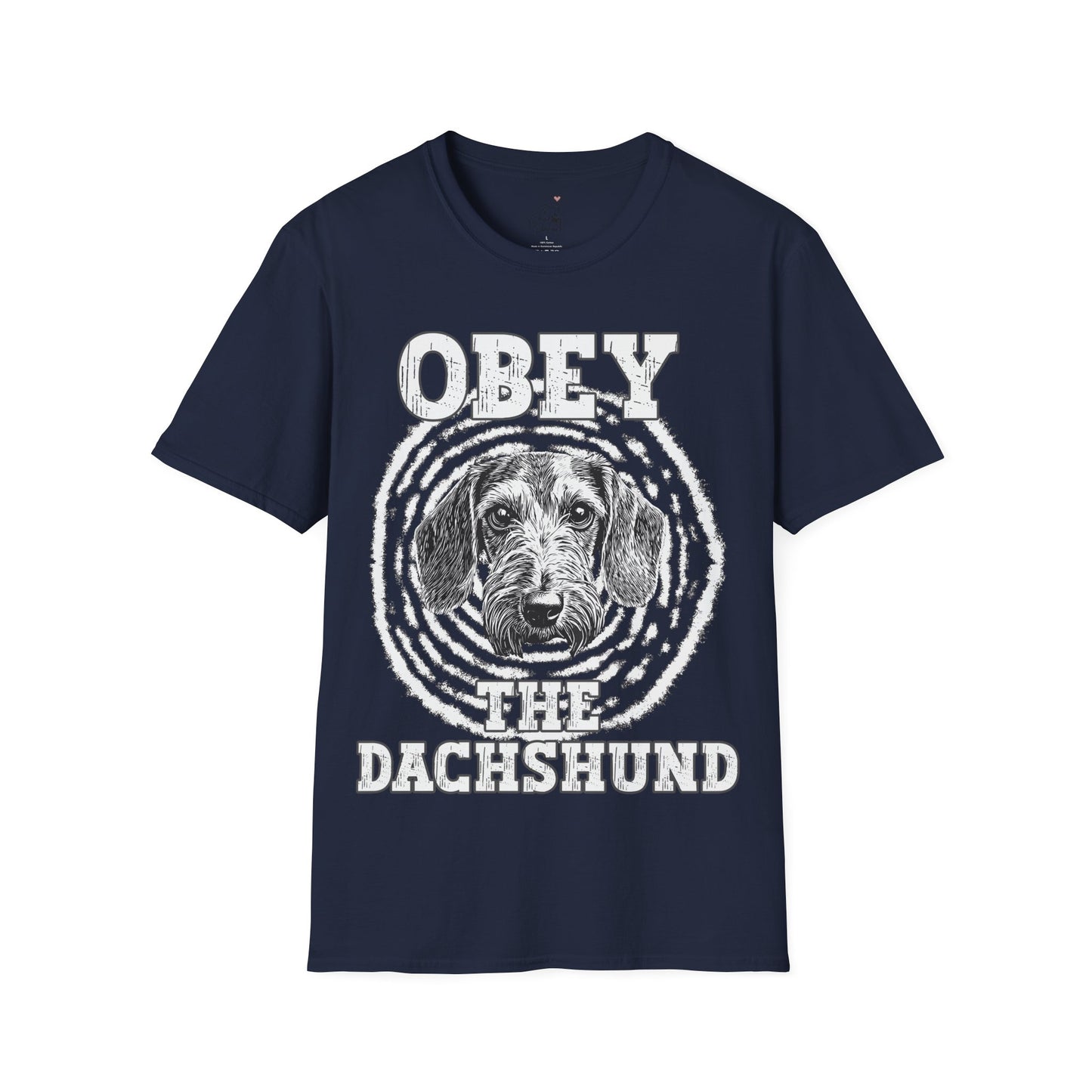 "Obey" Wire-Haired Dachshund Unisex Softstyle T-Shirt