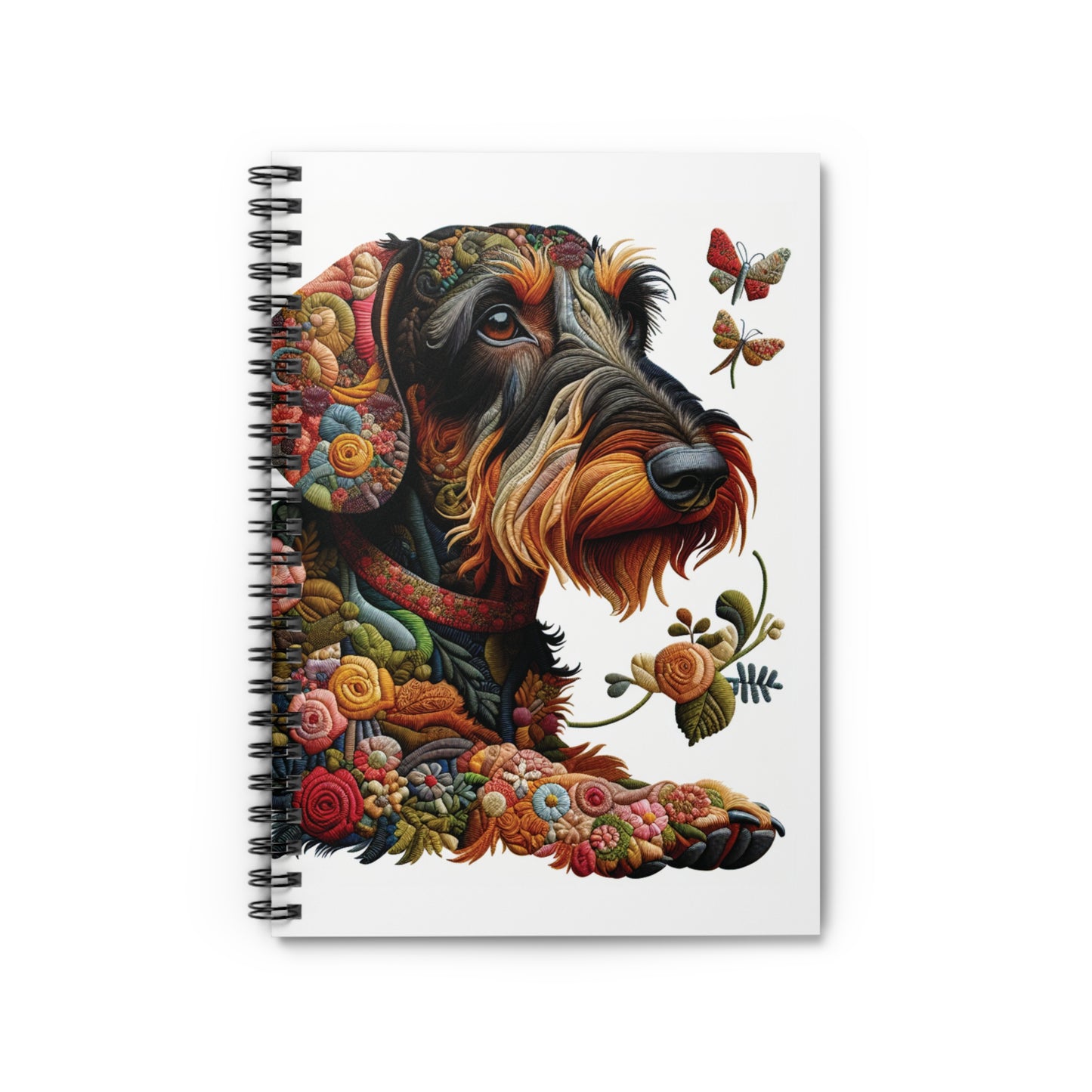 "Halfsies" Wire-Haired Dachshund Ruled Line Spiral Notebook